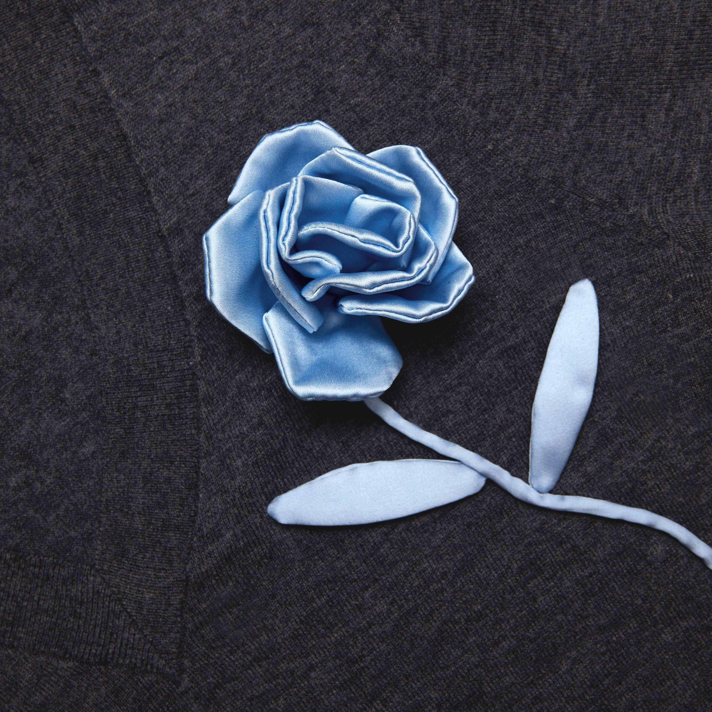 Charcoal Blue Rose Lightweight Jumper Product Image
