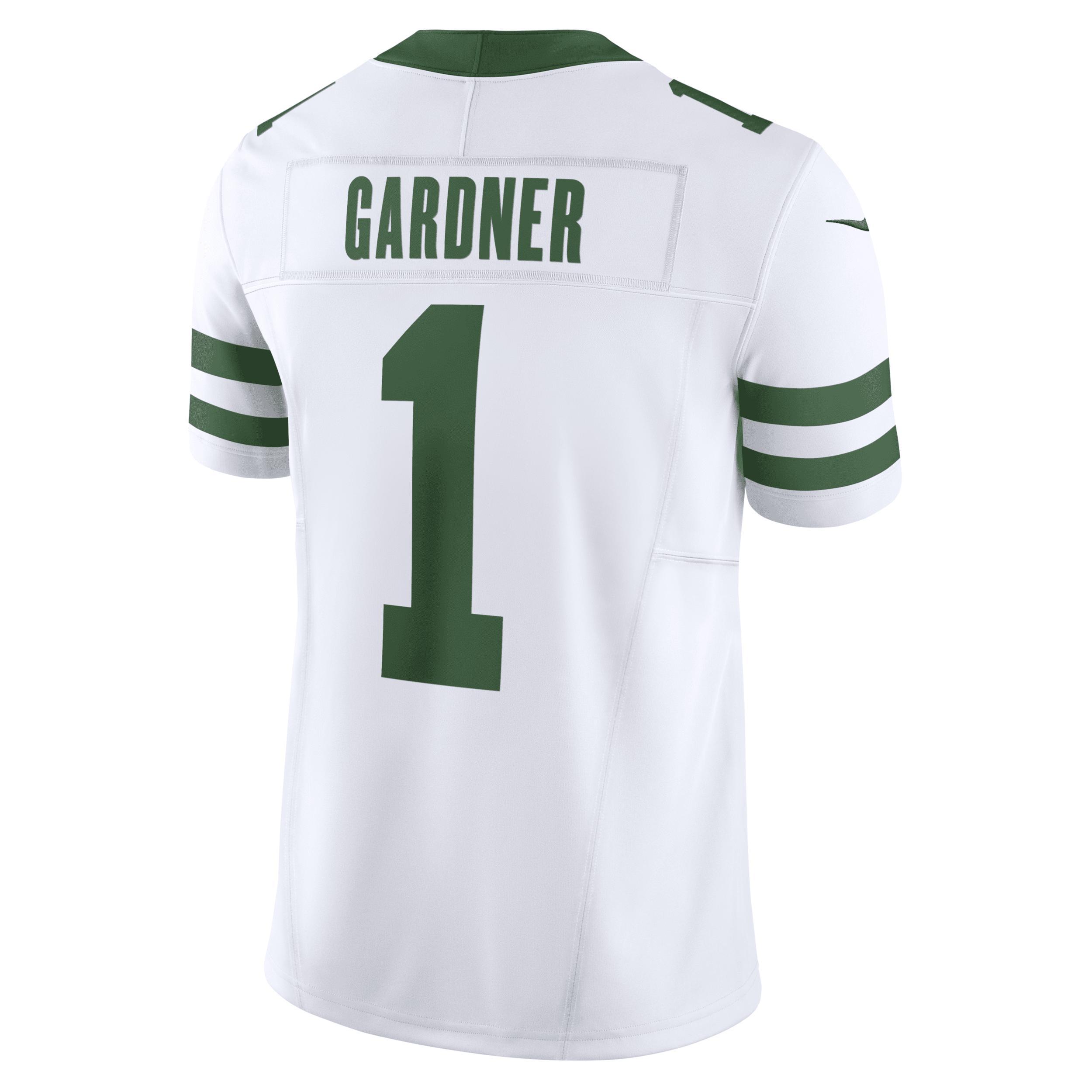 Men's Nike Ahmad Sauce Gardner White New York Jets Legacy Vapor F.U.S.E. Limited Jersey, Size: 2XL Product Image