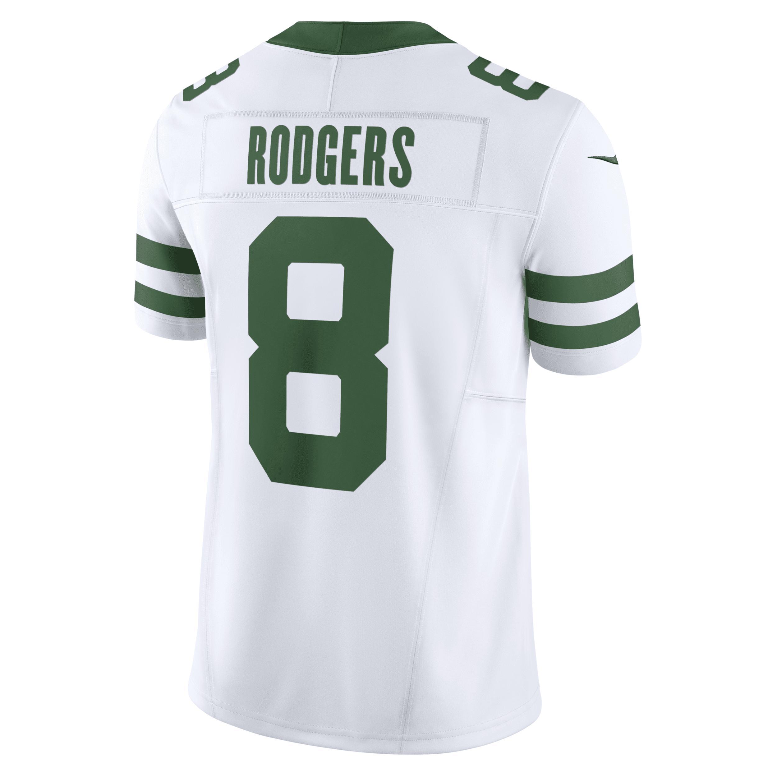 Men's Nike Aaron Rodgers Legacy White New York Jets Vapor F.U.S.E. Limited Jersey, Size: 3XL Product Image