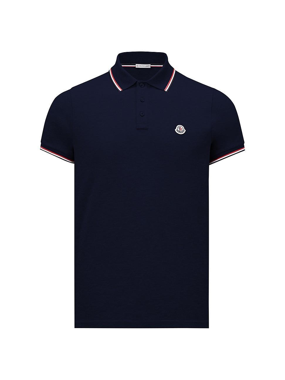 Mens Pique Logo Patch Polo Shirt Product Image