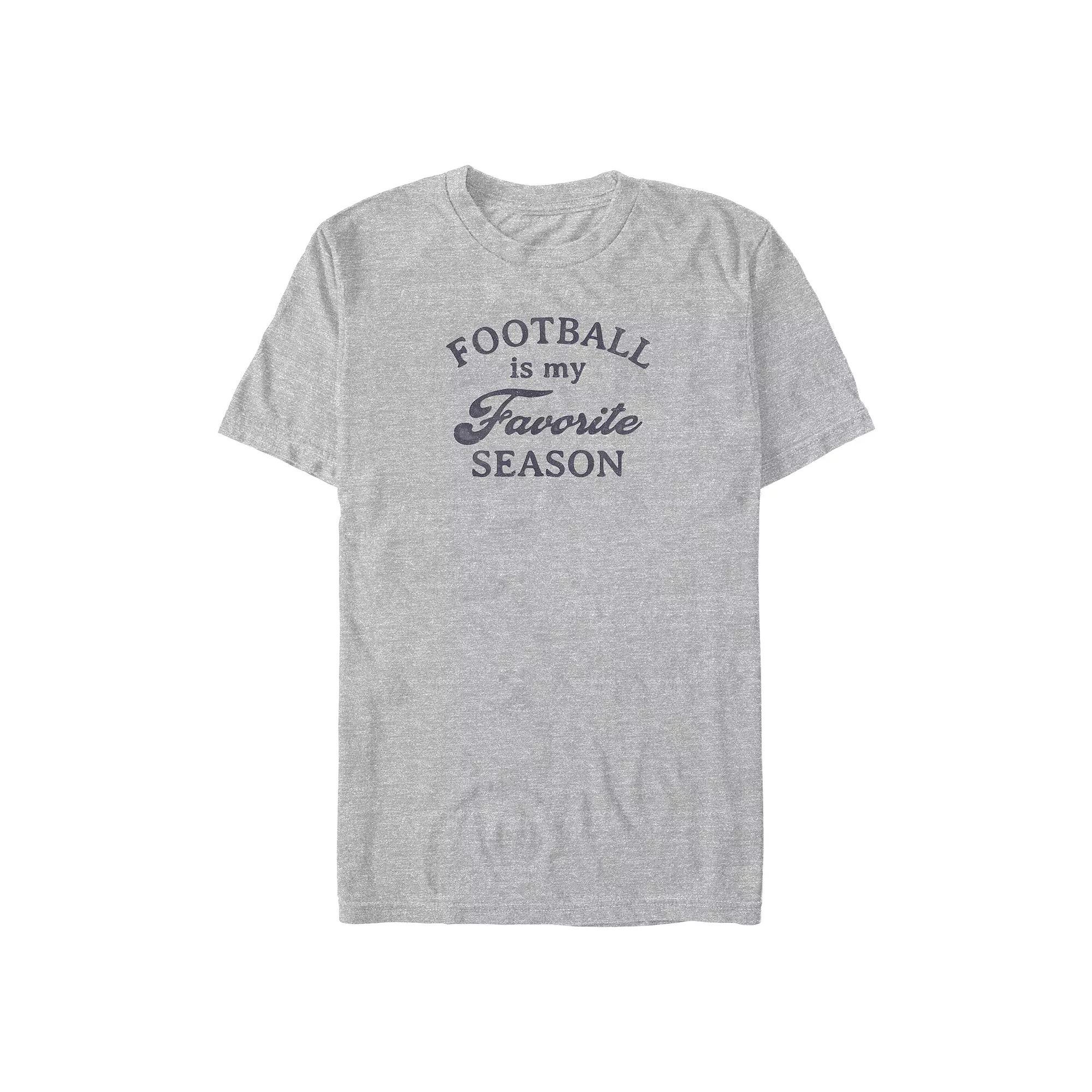 Big & Tall Football Is My Favorite Season Graphic Tee, Men's, Size: 3XL, Athletic Grey Product Image