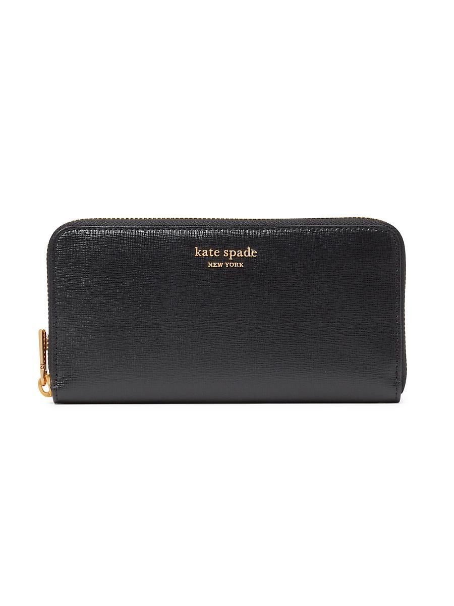 Womens Morgan Saffiano Leather Zip-Around Continental Wallet Product Image