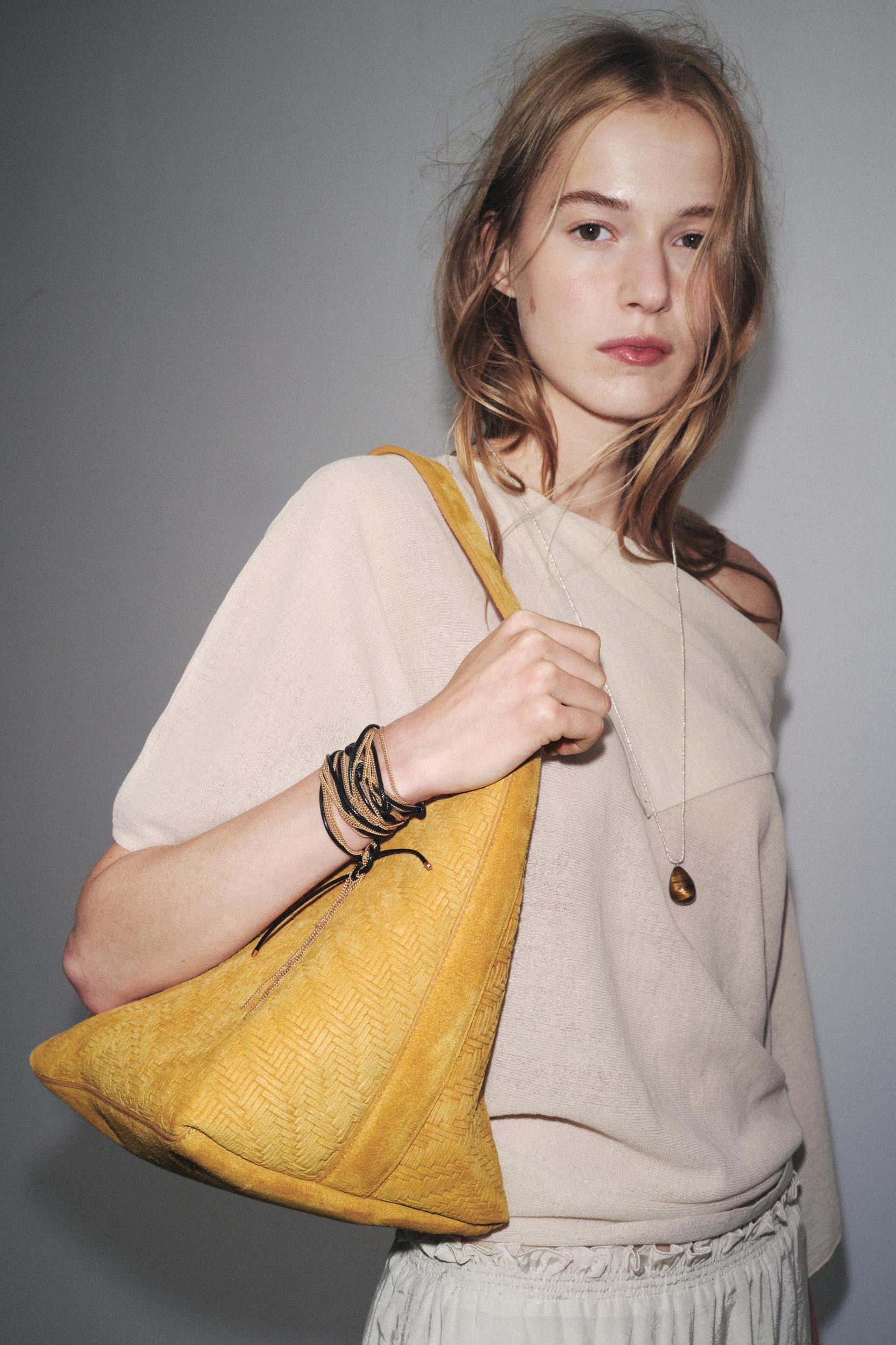 SPLIT LEATHER BRAIDED BAG Product Image