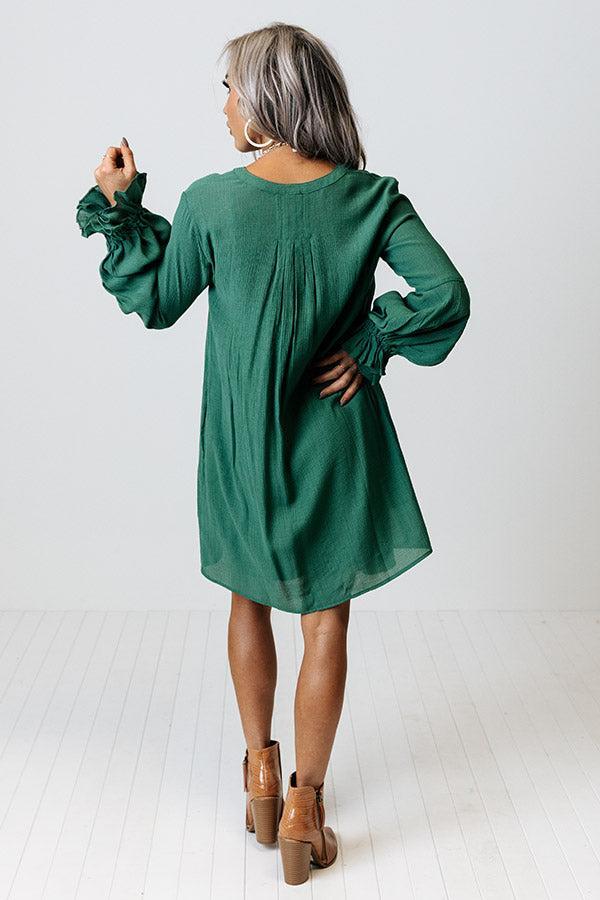 Patio In Paris Shift Dress In Green Product Image
