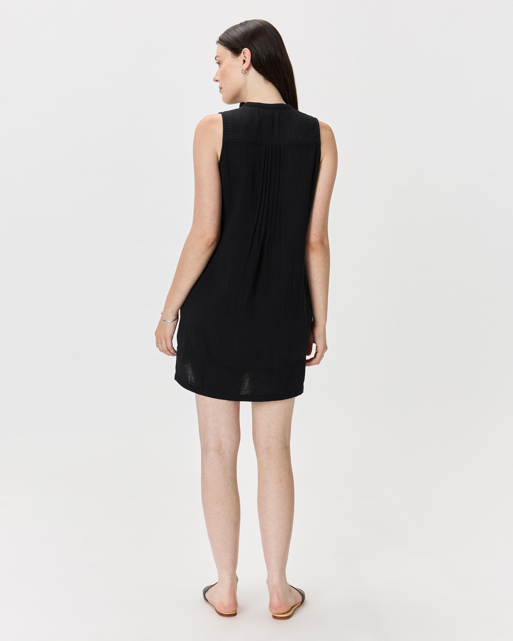 Quince | Women's Gauze Sleeveless Swing Dress Organic Cotton Product Image