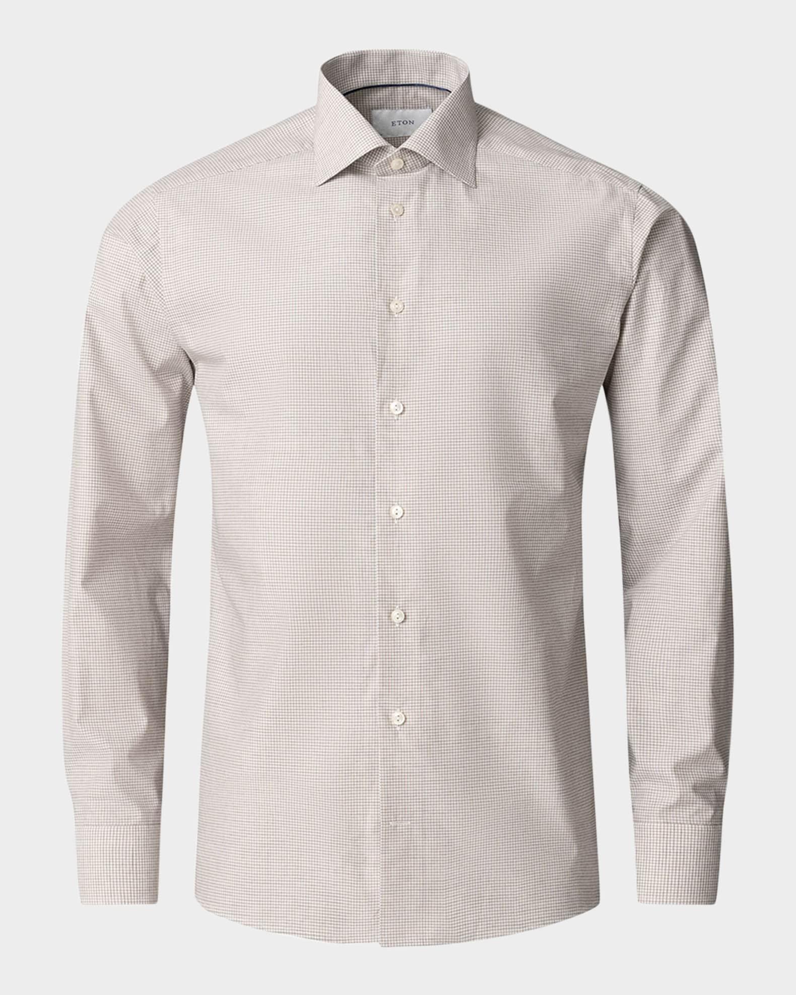Mens Signature Twill Micro-Check Slim-Fit Dress Shirt Product Image
