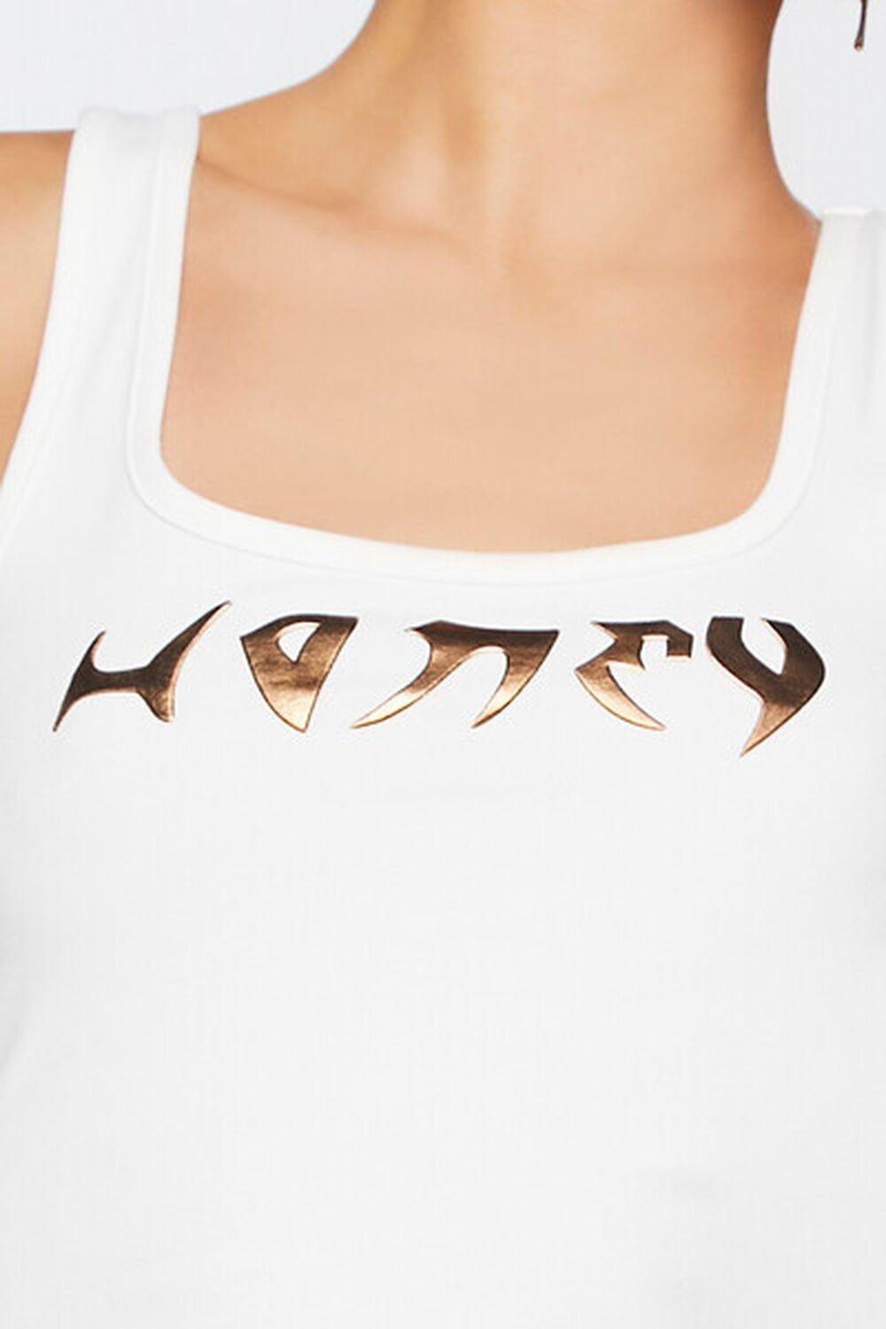 Metallic Honey Graphic Tank Top | Forever 21 Product Image