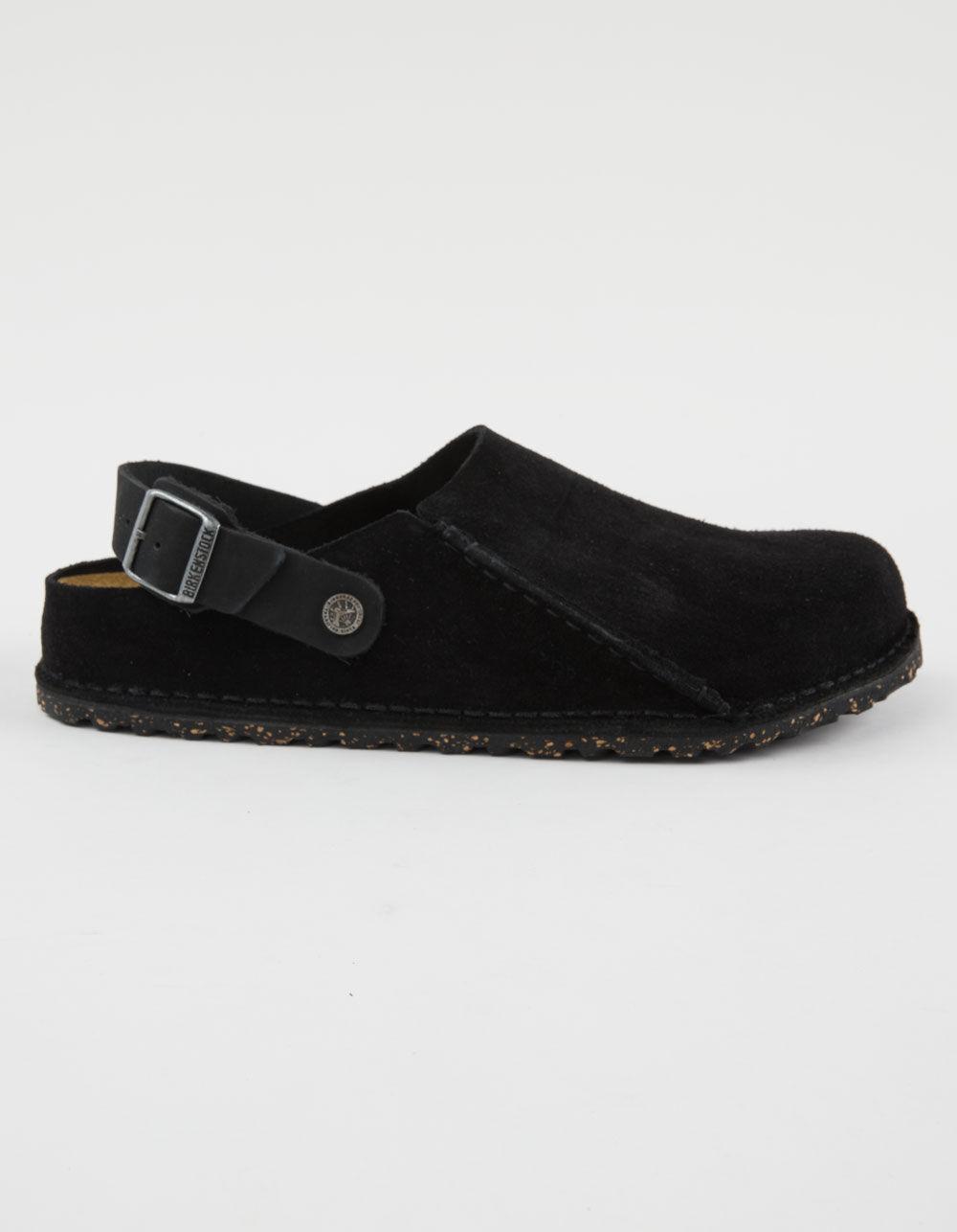 BIRKENSTOCK Lutry Premium Suede Mens Clogs - TAUPE Product Image