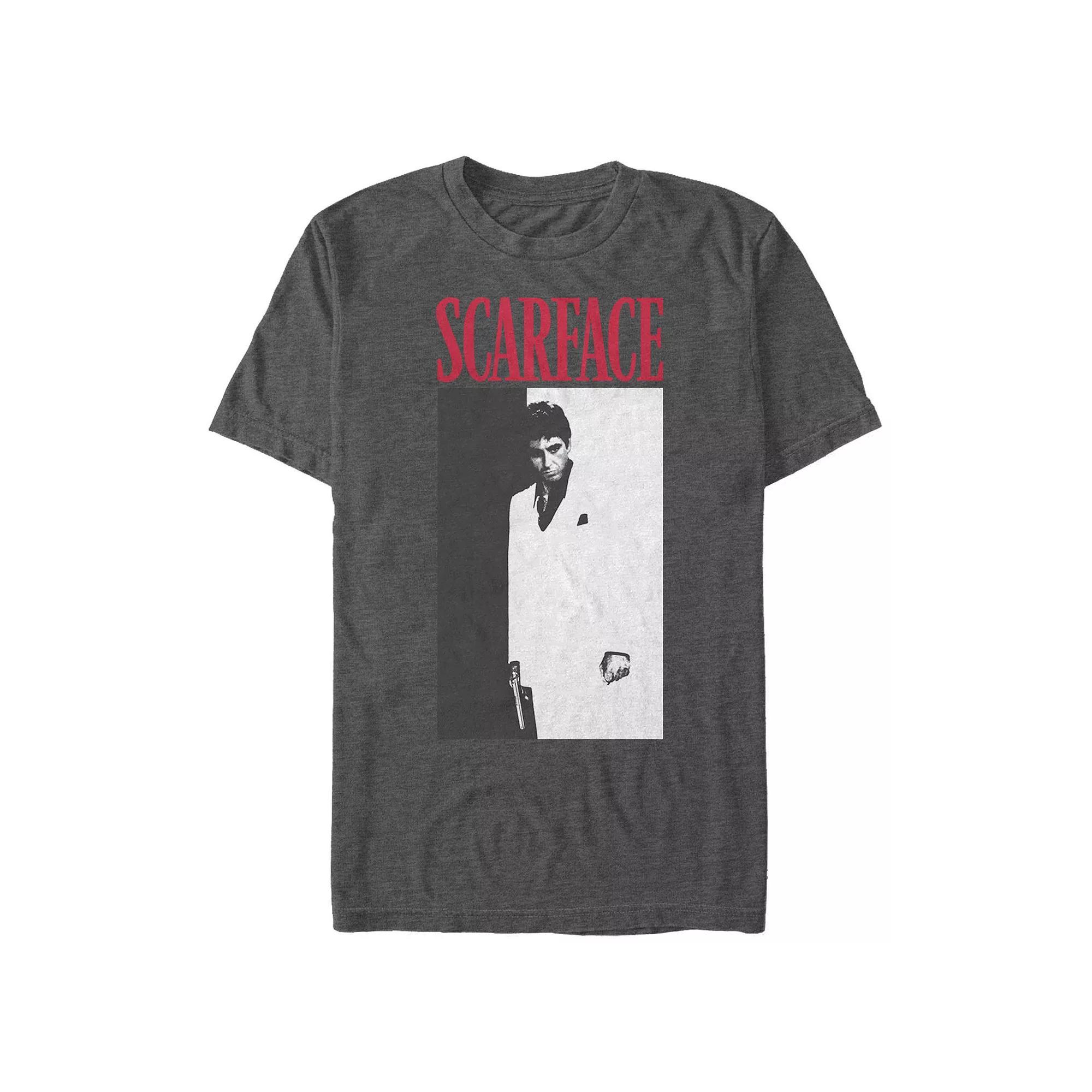Mens Scarface Movie Poster Graphic Tee Grey Heather Product Image