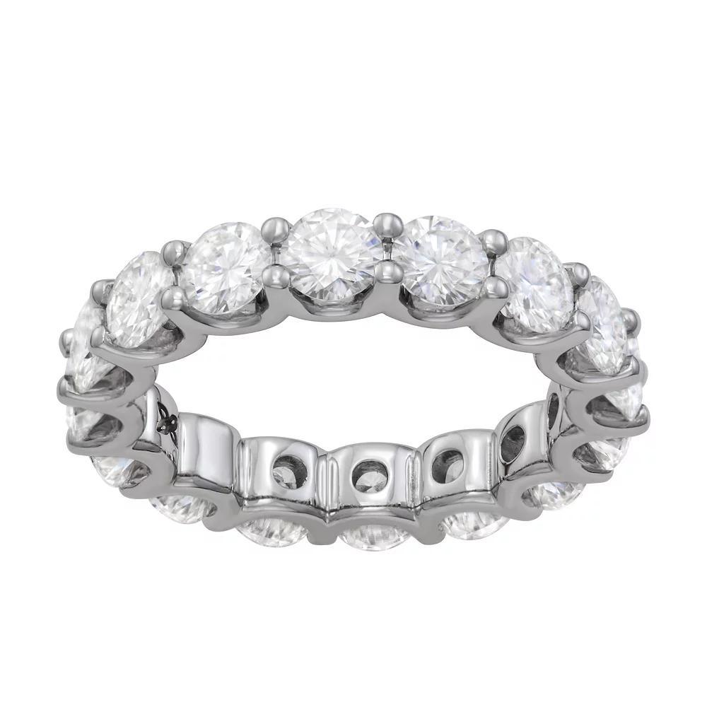 Charles & Colvard 14k White Gold Lab Created Moissanite Eternity Band, Women's, Size: 7, 14k Whgold Product Image