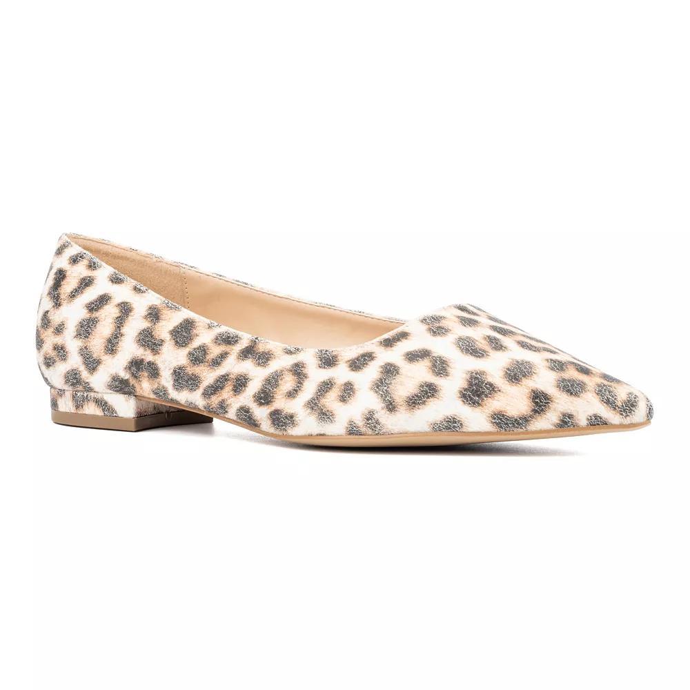 Fashion to Figure Bailey Women's Wide Width Flats, Size: 12 Wide, Leopard Product Image