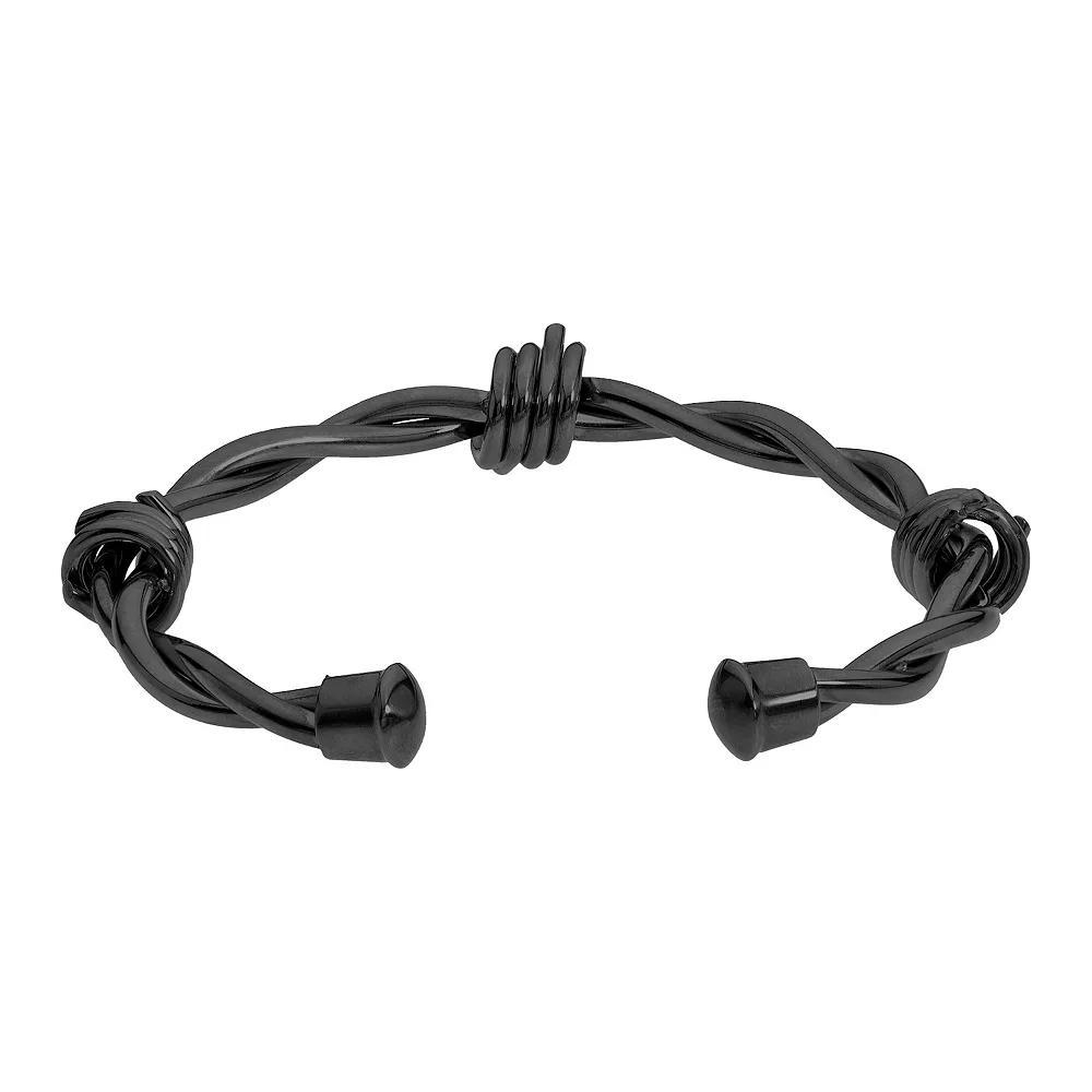 LYNX Stainless Steel Men's Cuff Bangle Bracelet, Size: 8.25" Product Image
