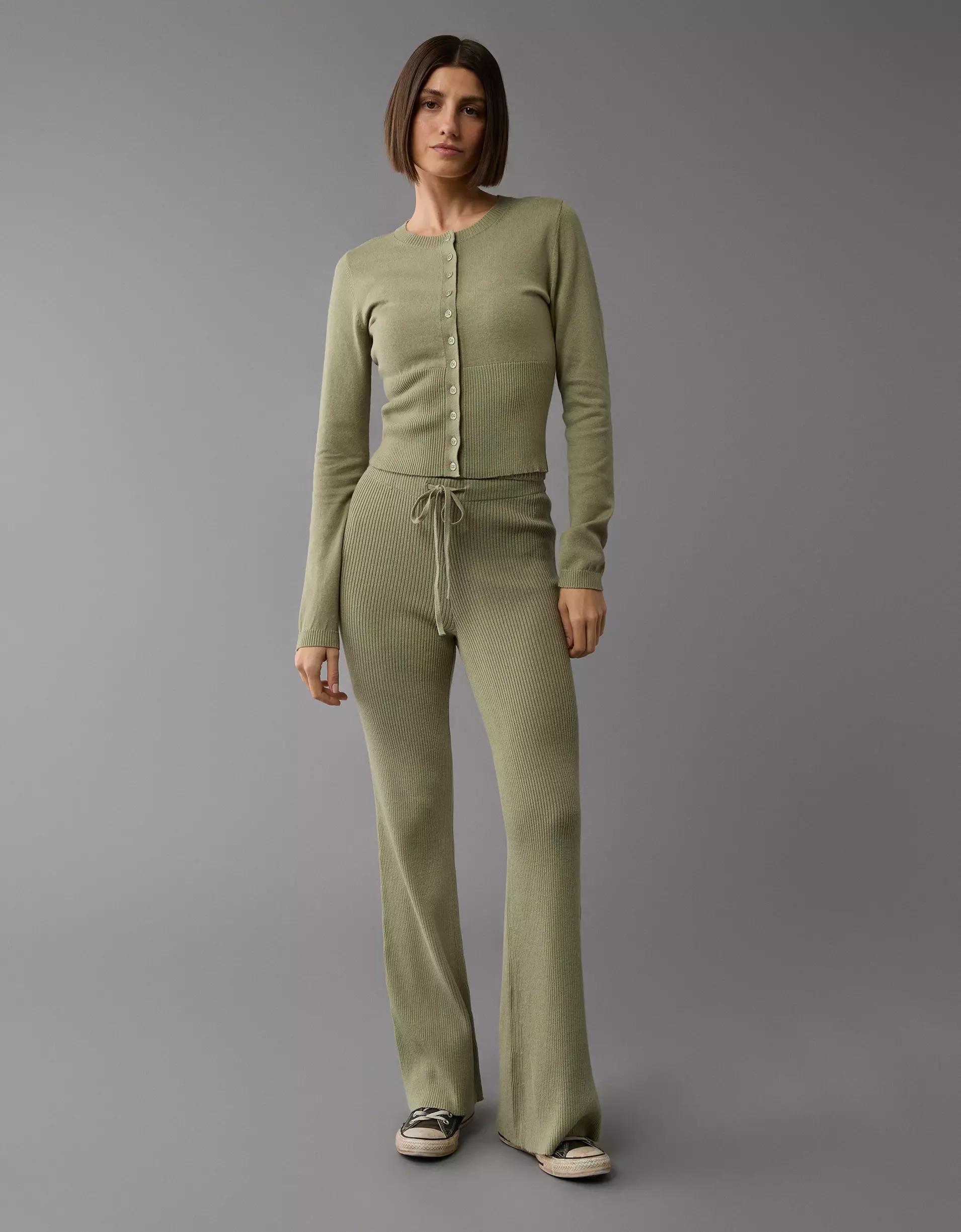 AE Fitted Crew Neck Cardigan Product Image