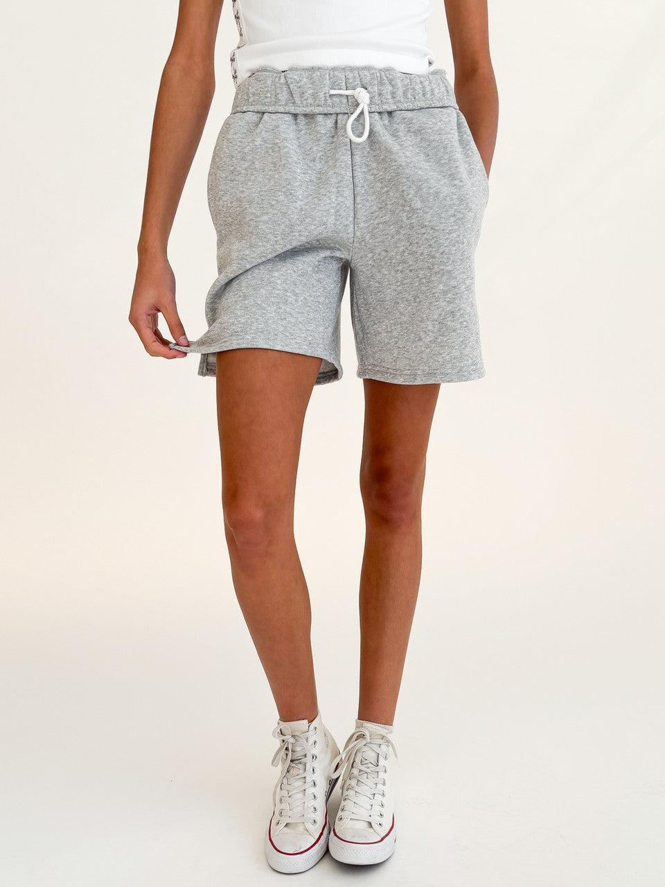 Fold Over Waist Fleece Sweatshorts Product Image