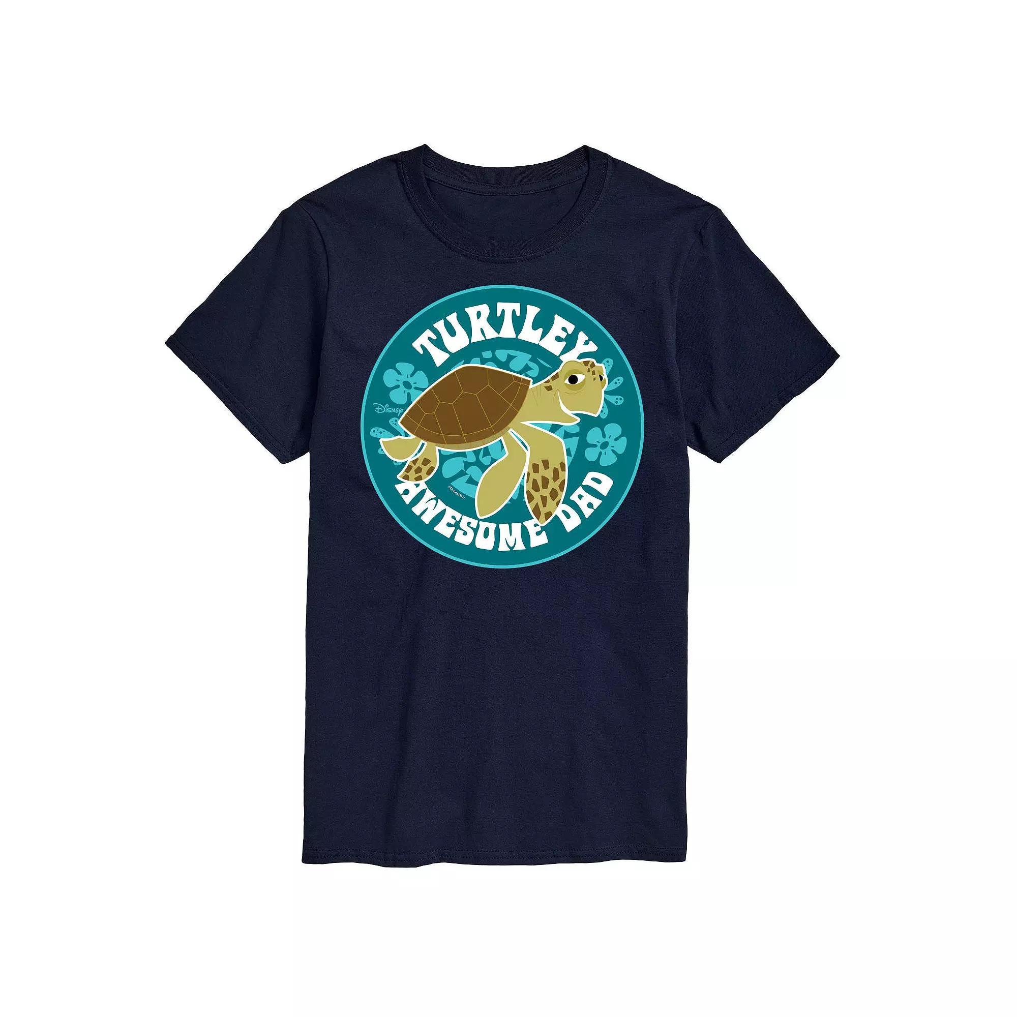 Disney / Pixars Finding Nemo Big & Tall Turtley Awesome Dad Graphic Tee, Mens Product Image