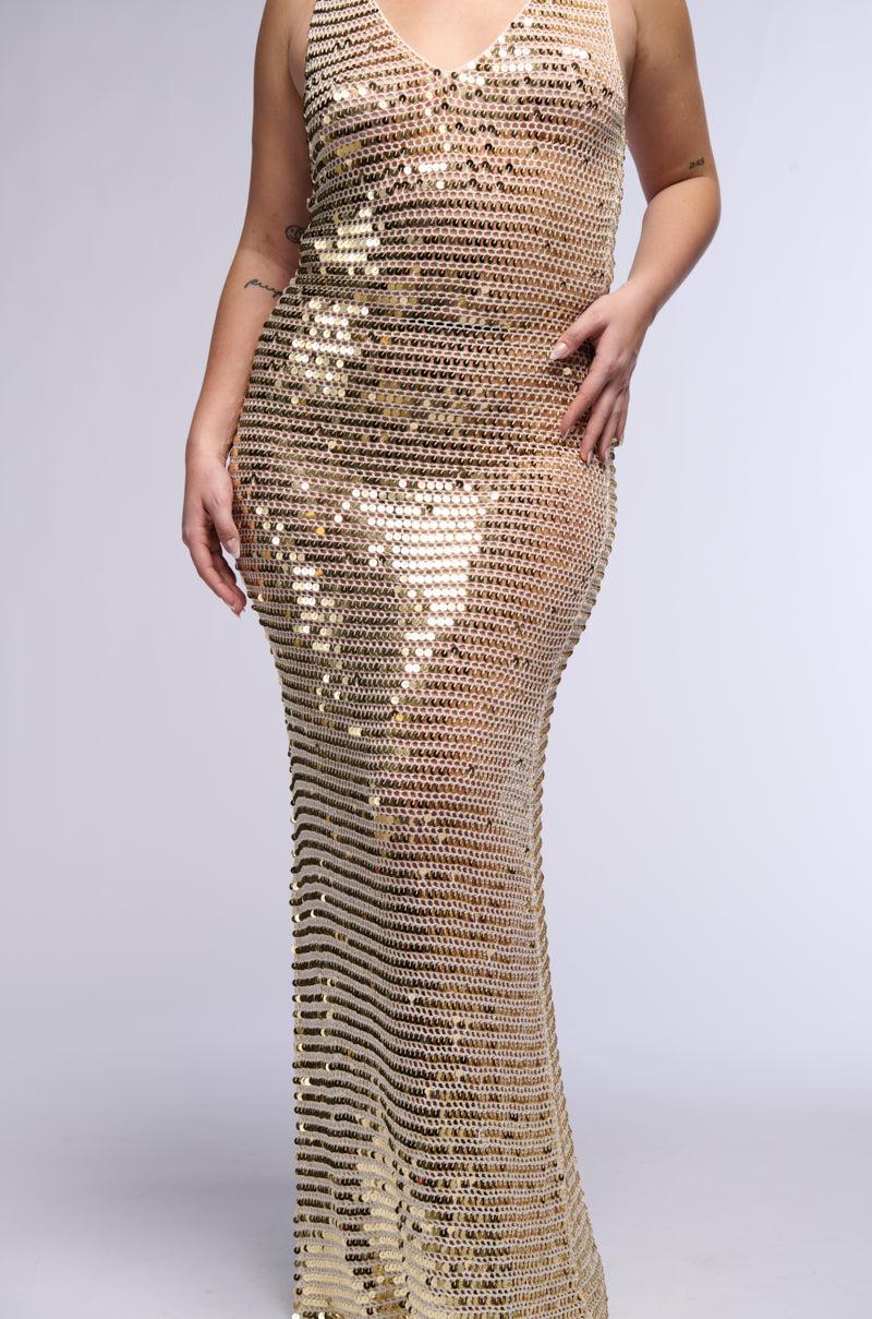 TAKE ME TO IBIZA SEQUIN MAXI DRESS Product Image