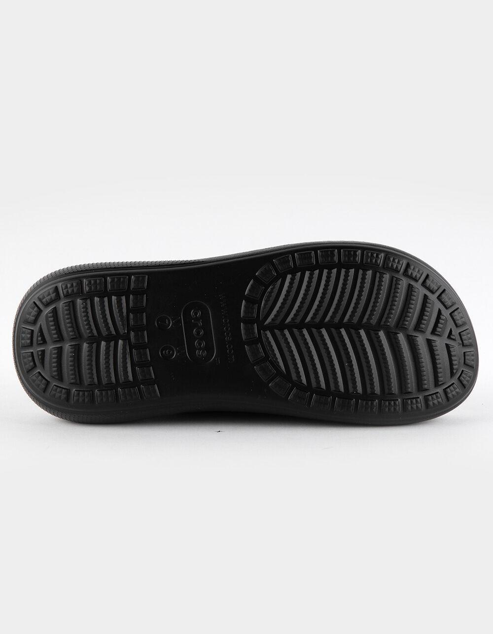 CROCS Classic Crush Womens Slide Sandals - BLACK Product Image