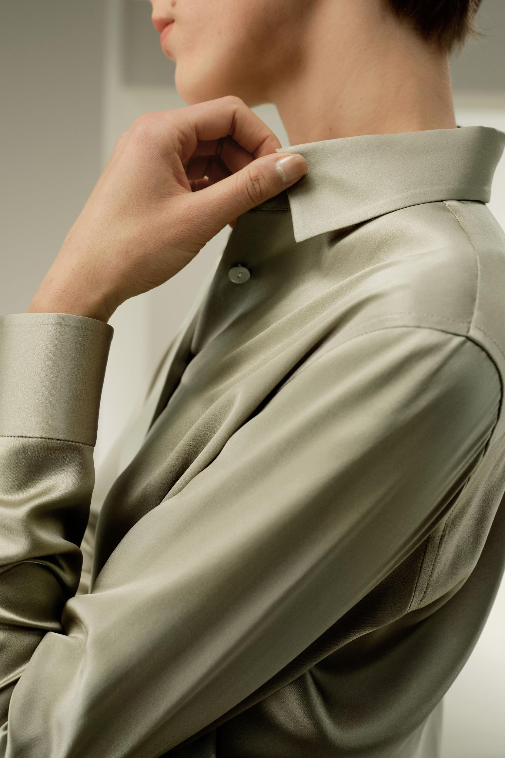 Timeless Silk Charmeuse Shirt Product Image