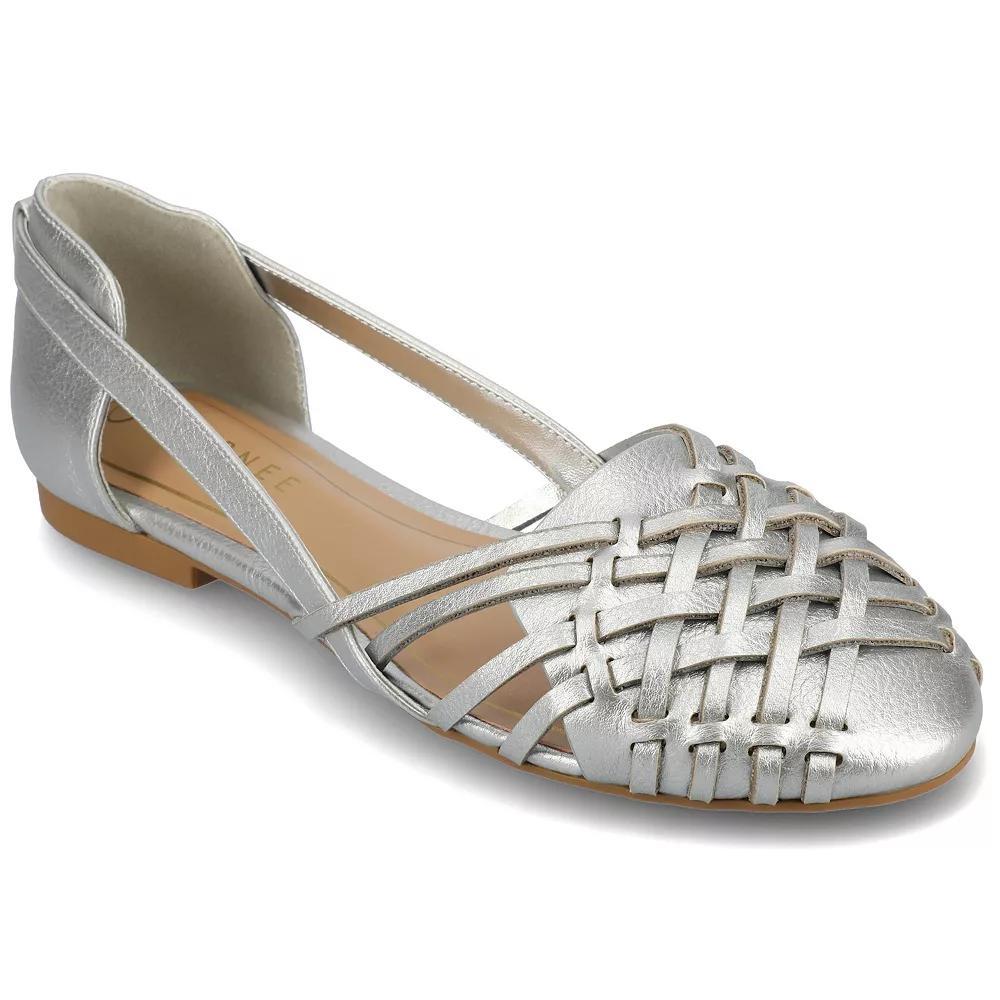 Journee Ekko Women's Flats, Size: 10, Silver Product Image