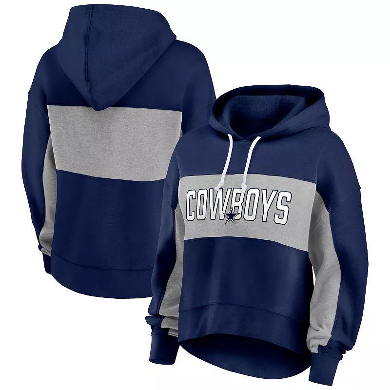 Women's Fanatics Branded  Navy New England Patriots Filled Stat Sheet Pullover Hoodie, Size: XL, Blue Product Image