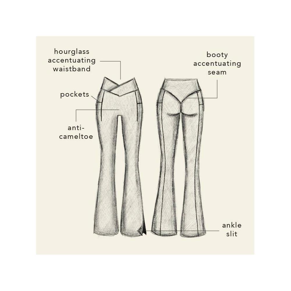 Blogilates Women's Crisscross High-Rise Flared Leggings Product Image