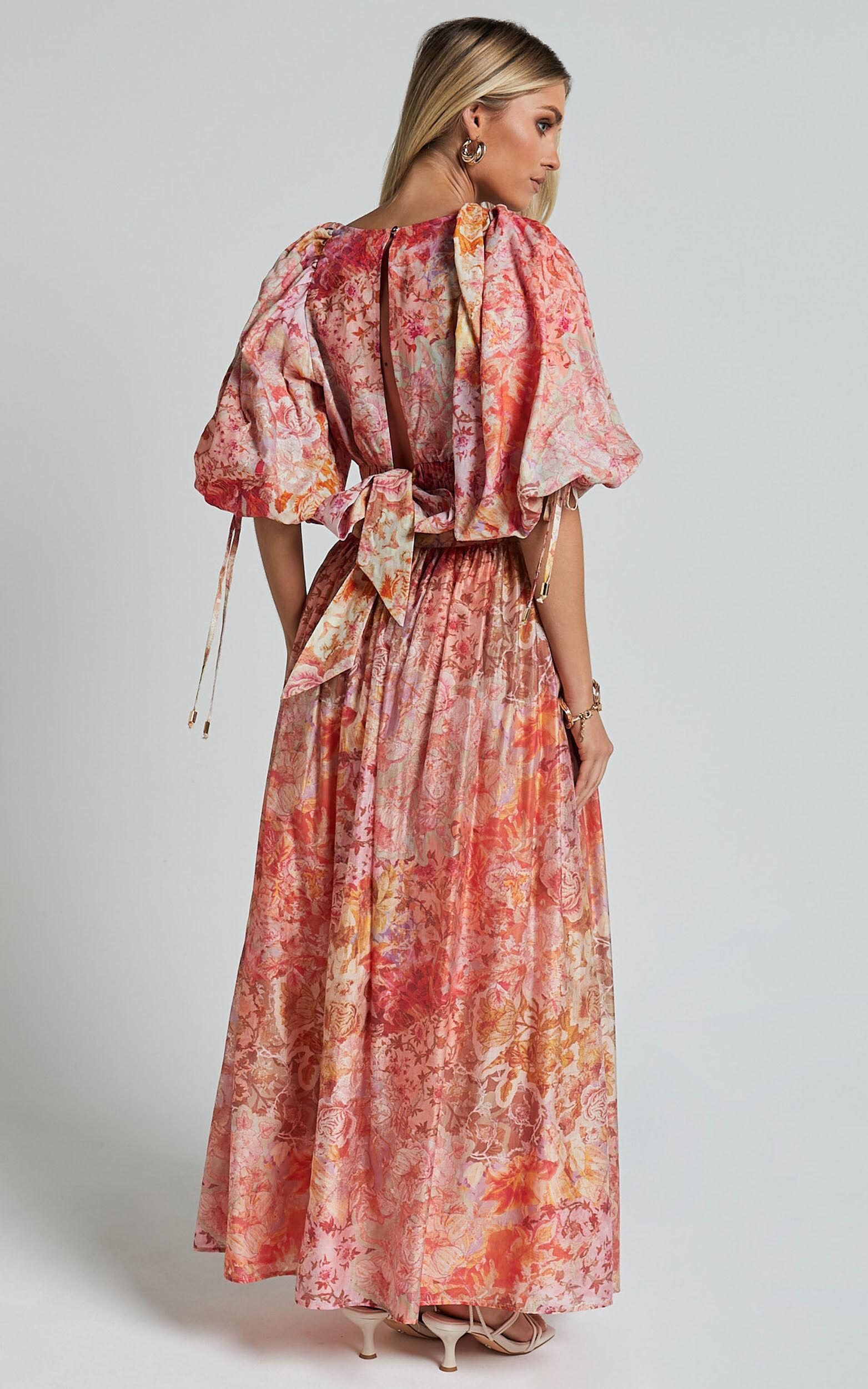 Amalie The Label - Valentina Paper Bag Gathered Waist Maxi Skirt in Morocco Print Product Image