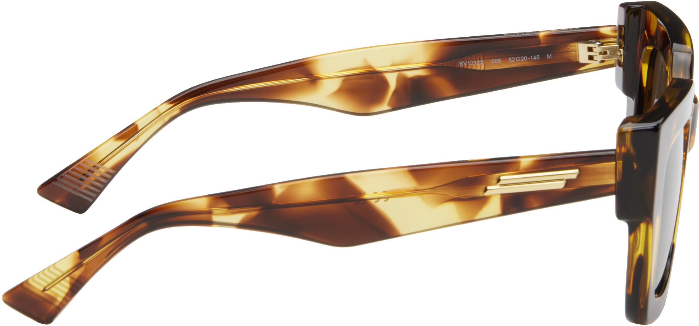 BOTTEGA VENETA Brown Classic Square Sunglasses In 005 Havana Product Image