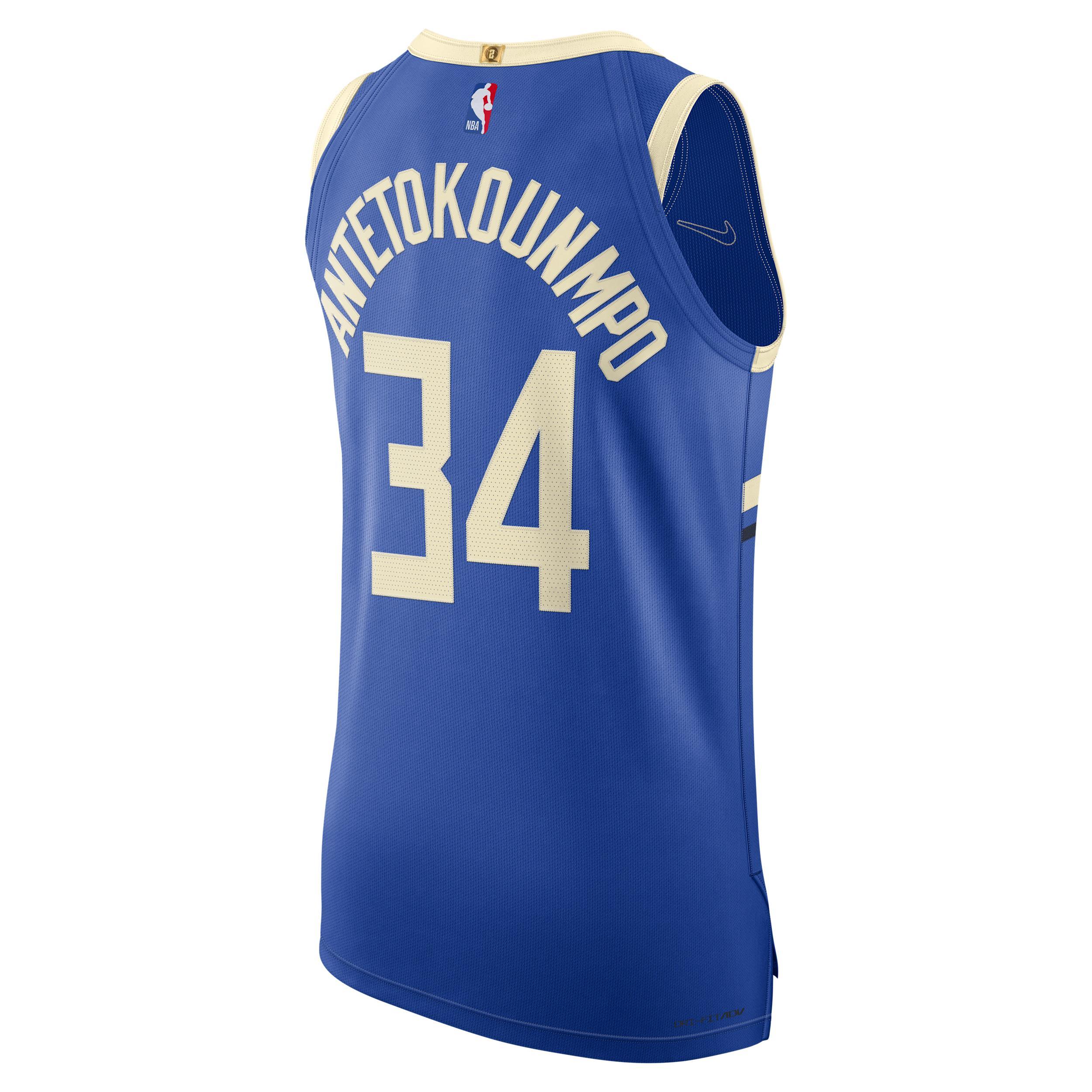 Giannis Antetokounmpo Milwaukee Bucks 2024/25 City Edition Nike Mens Dri-FIT ADV NBA Authentic Jersey Product Image