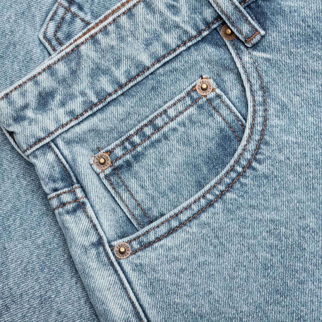 Berry Wide Denim Short - Washed Medium Blue Male Product Image