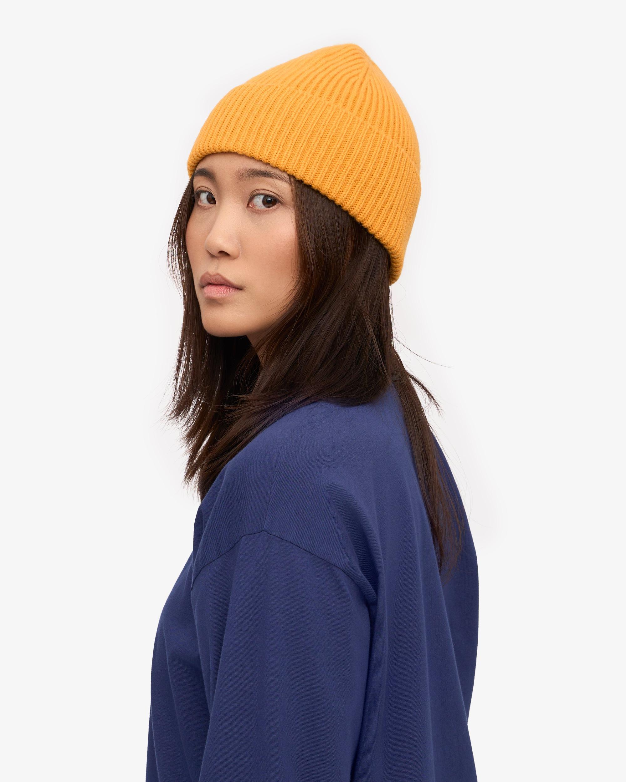 Merino Wool Beanie - Burned Yellow Product Image
