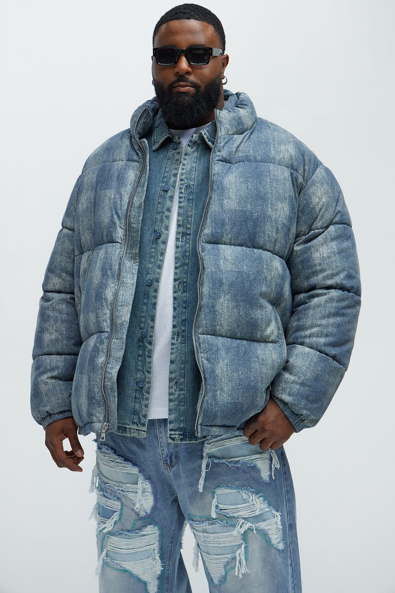 Inwood Printed Denim Puffer - Blue/combo Product Image