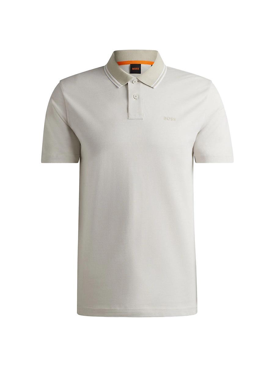 Mens Logo-Print Polo T-Shirt Product Image