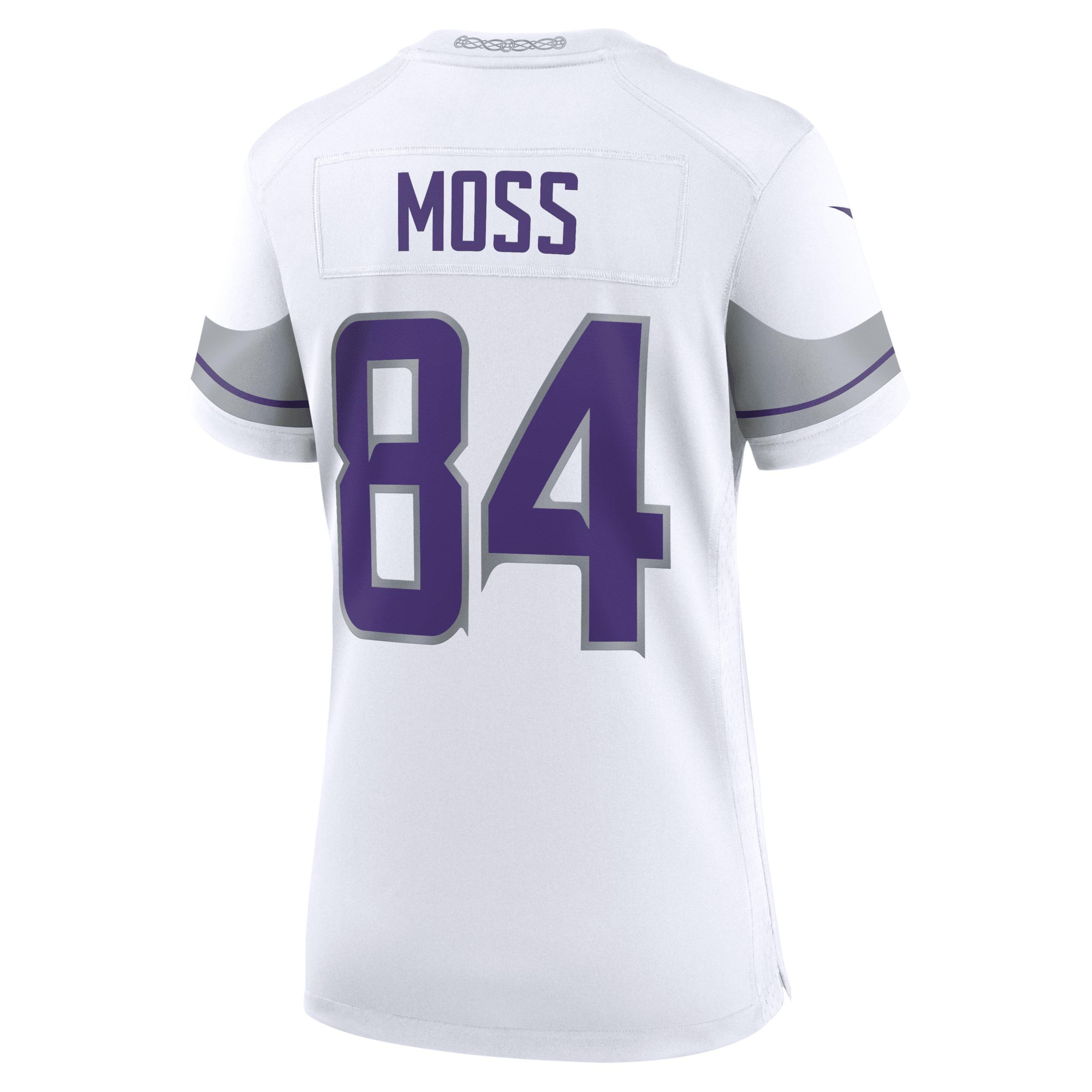 Women's Nike Randy Moss White Minnesota Vikings Alternate Retired Player Game Jersey, Size: Small Product Image