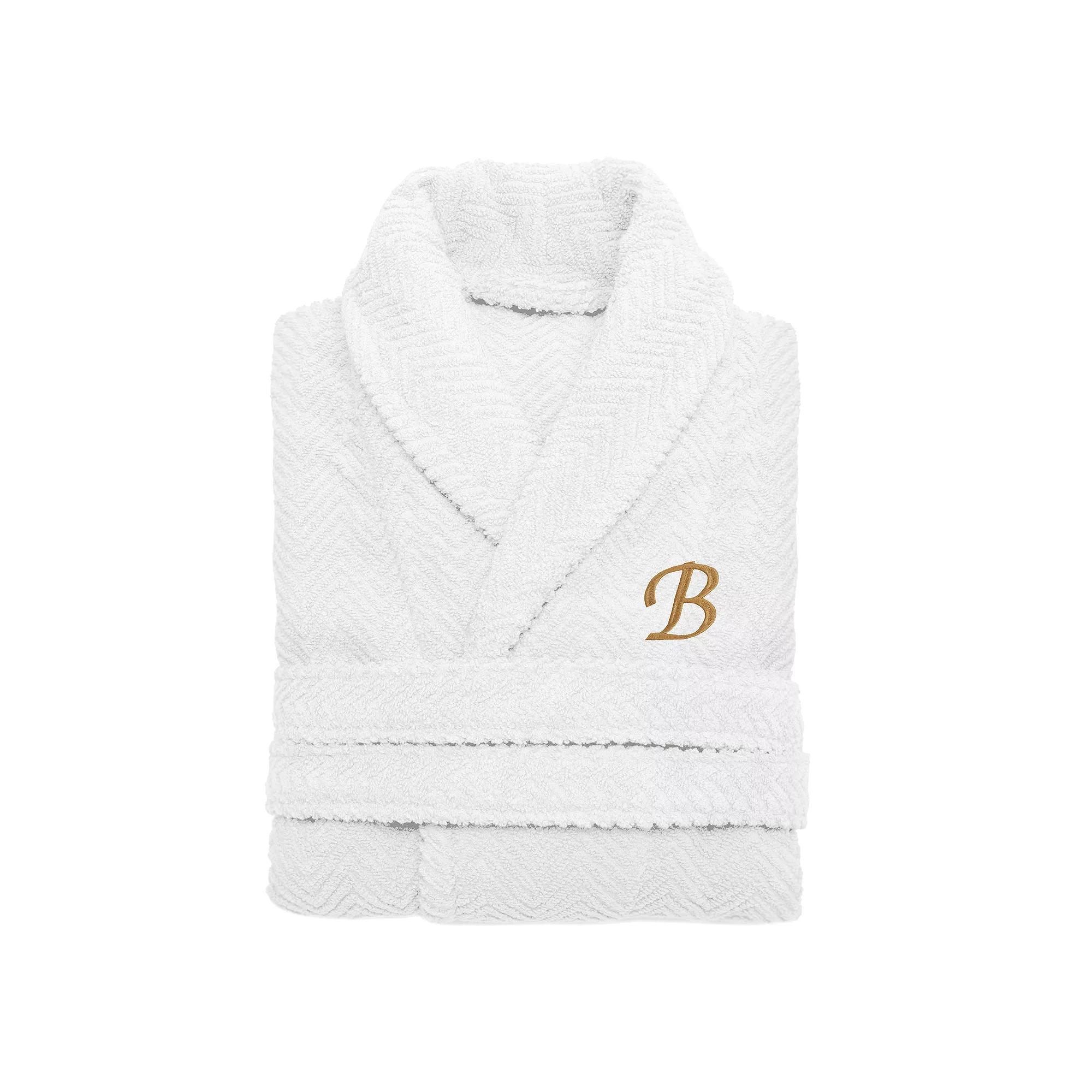 Linum Home Textiles Turkish Cotton Personalized Herringbone Weave Bathrobe, Womens Product Image