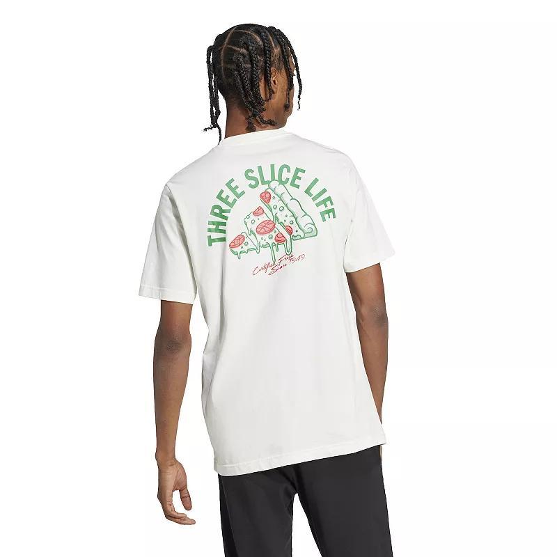 Men's adidas Lounge Pizza Graphic Sportswear Tee, Size: XL, Off White Product Image