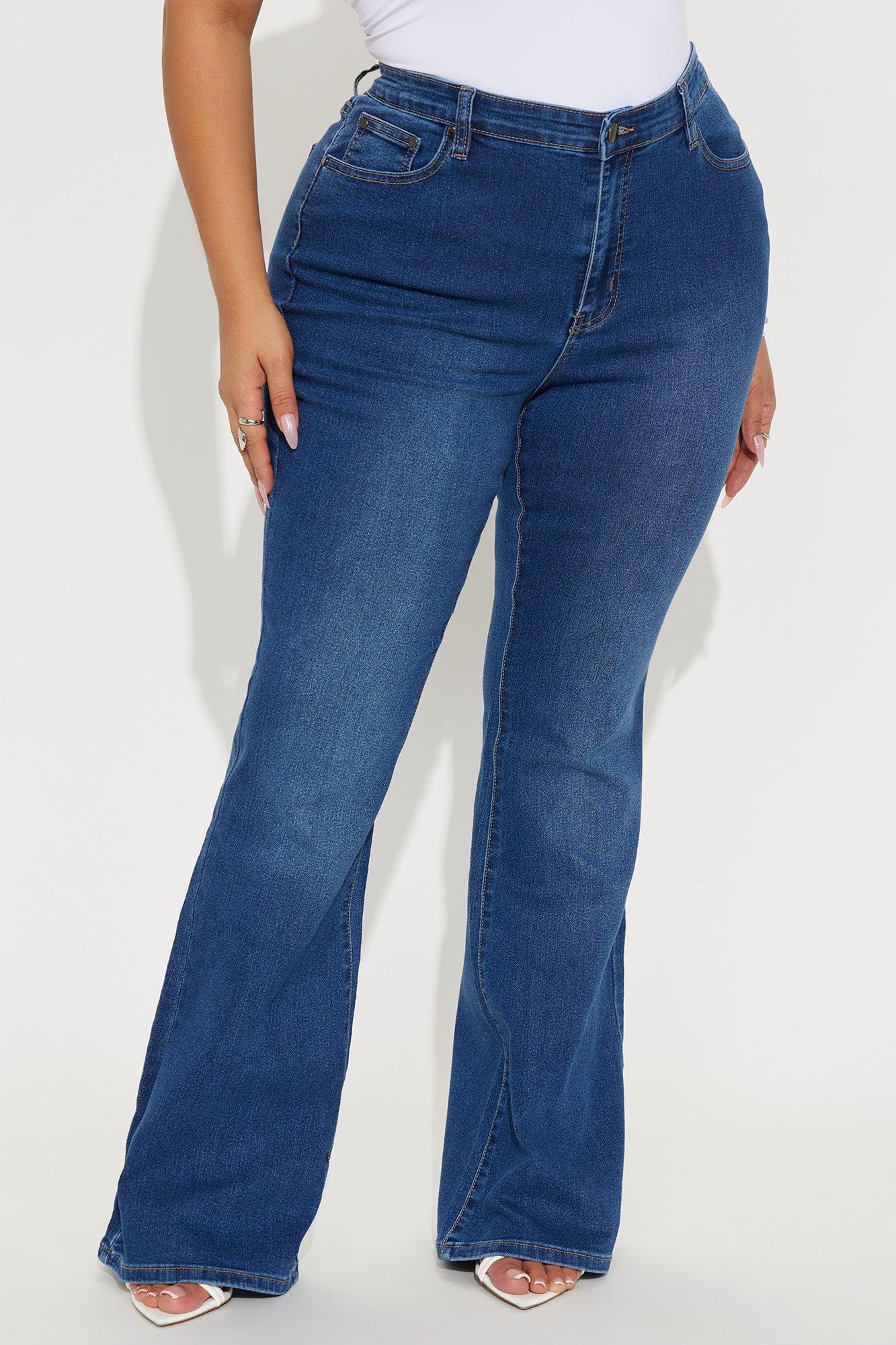 Everyday Low Rise Flare Jeans - Dark Wash Product Image