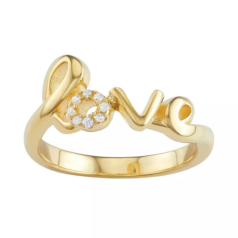 Sterling Silver "Love" Ring, Women's, Size: 7 Product Image