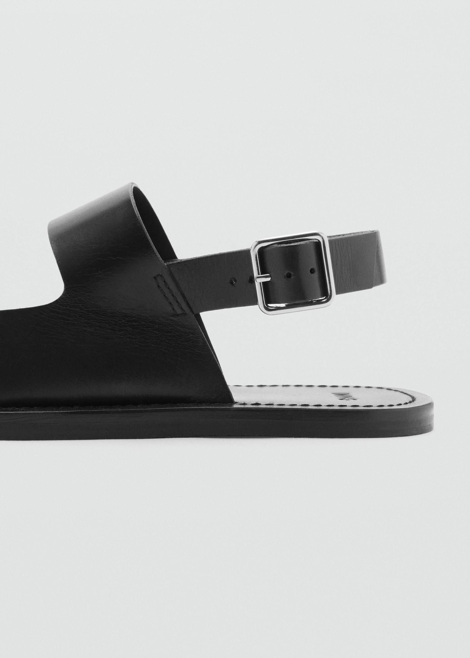 Leather sandals with straps - Men | MANGO USA Product Image