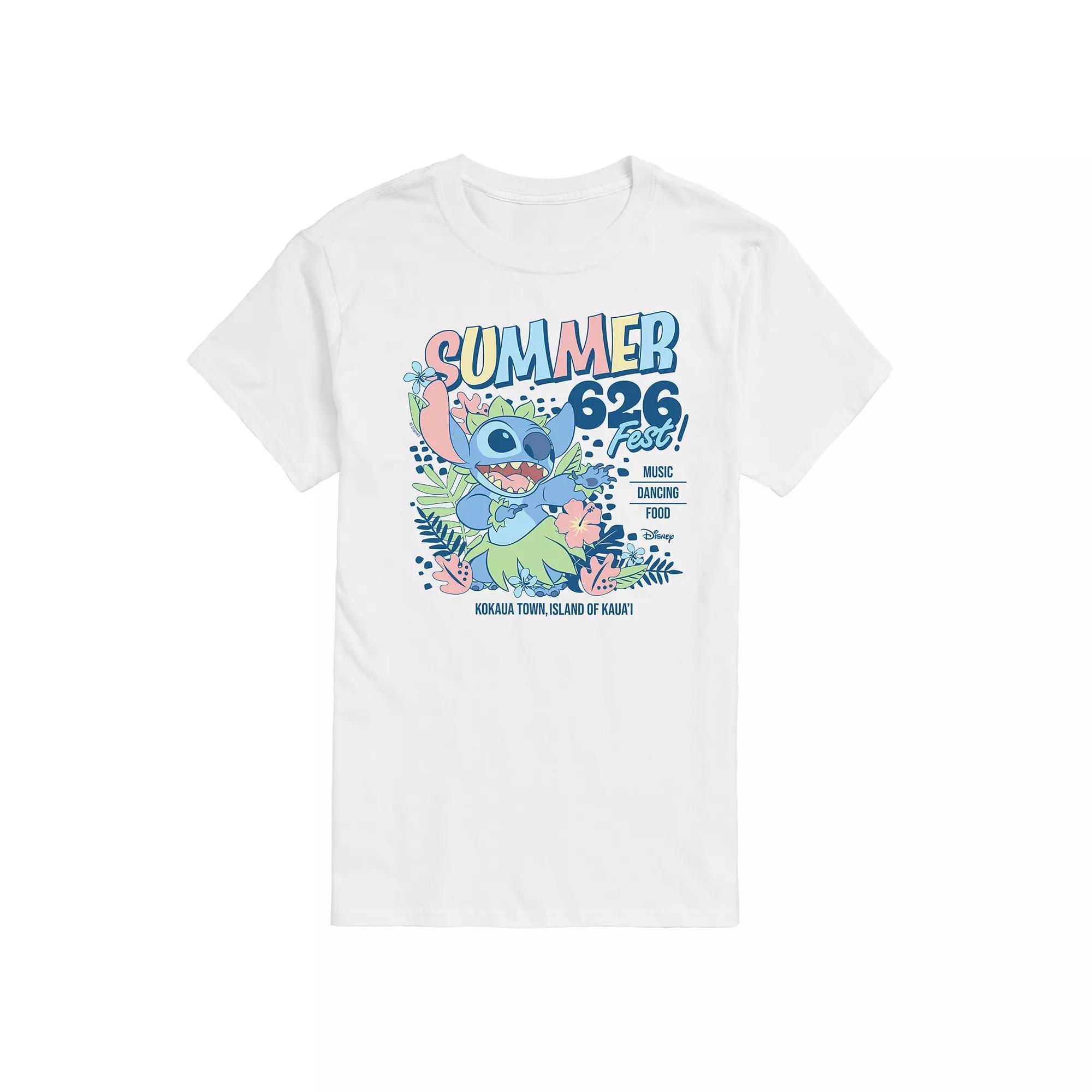Disney's Lilo & Stitch Men's Summer 626 Fest Graphic Tee, Size: Small, Ivory Product Image