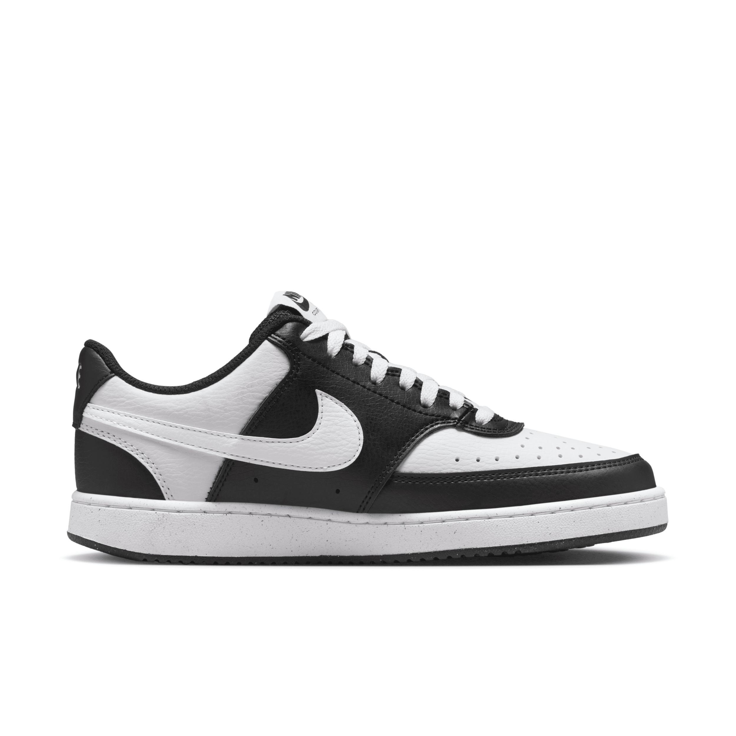Nike Court Vision Next Nature Women's Low-Top Shoes, Size: 5.5, Black White Product Image