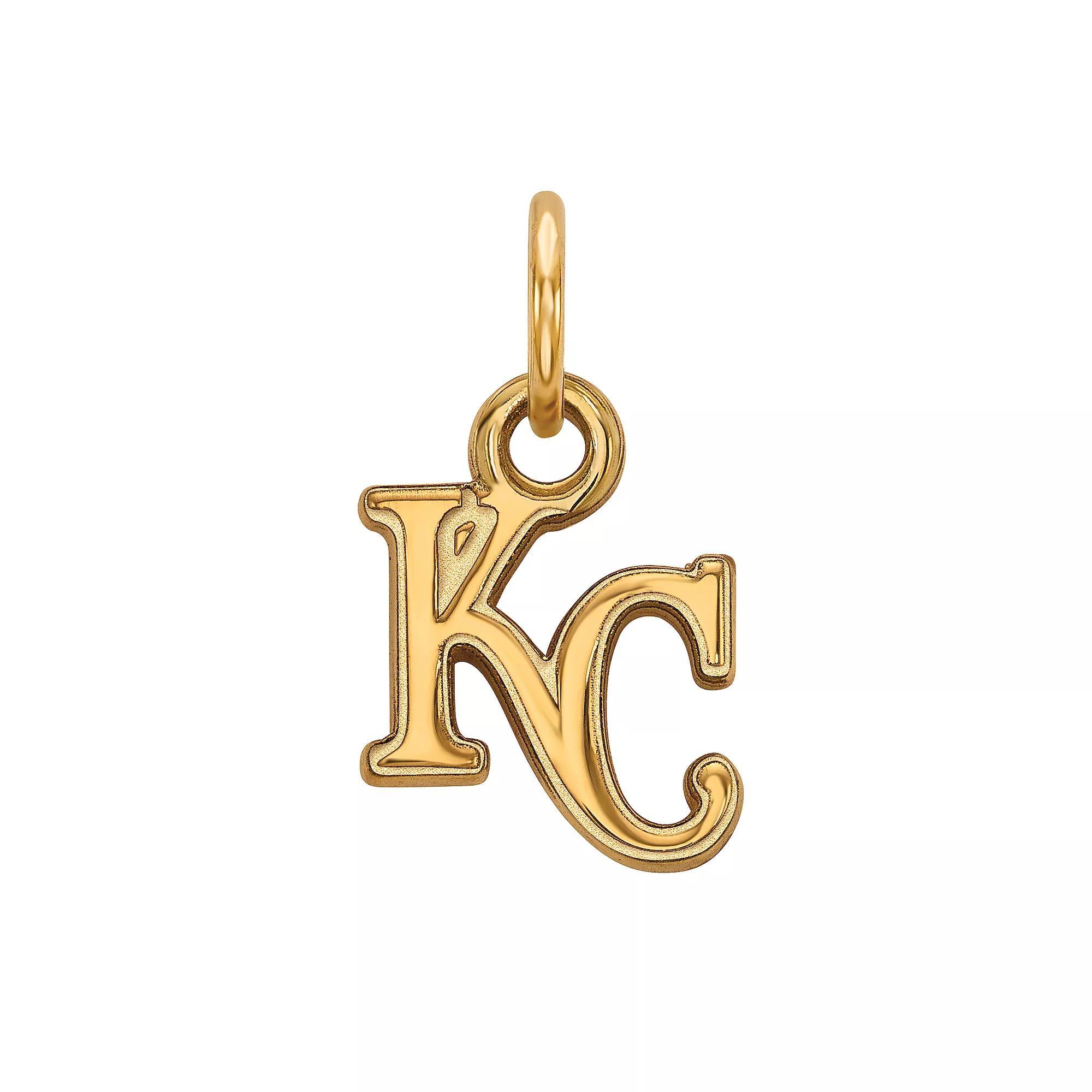LogoArt Sterling Silver Kansas City Royals Mini Logo Charm, Women's, Size: 15 mm, Gold Tone Product Image