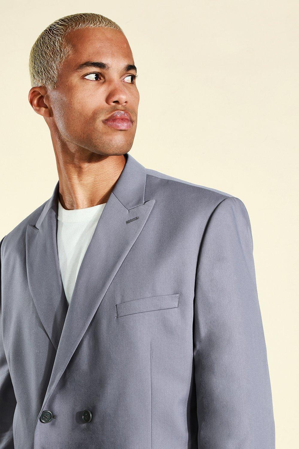 Oversized Double Breasted Suit Jacket | boohooMAN USA Product Image