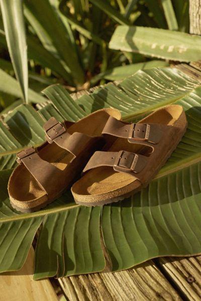 Womens Birkenstock Arizona Slide Sandal - Stone Product Image