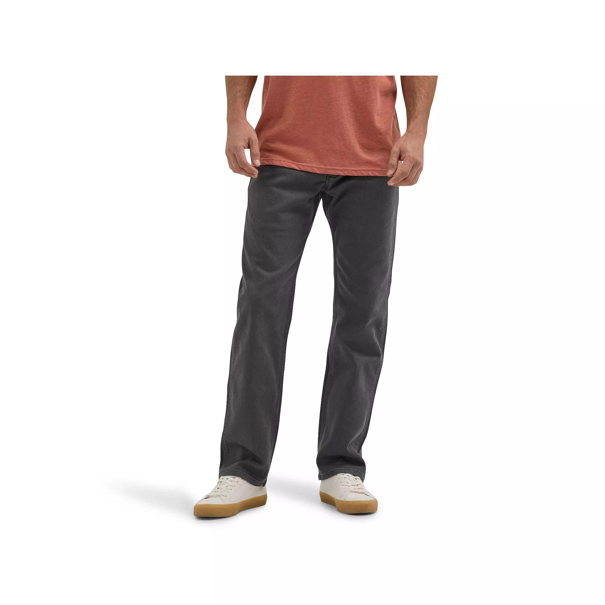 Men's Wrangler Peak Comfort Regular Fit Twill Pants, Size: 36X29, Asphalt Product Image