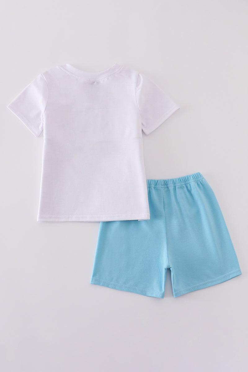 White starfish embroidery smocked set Product Image