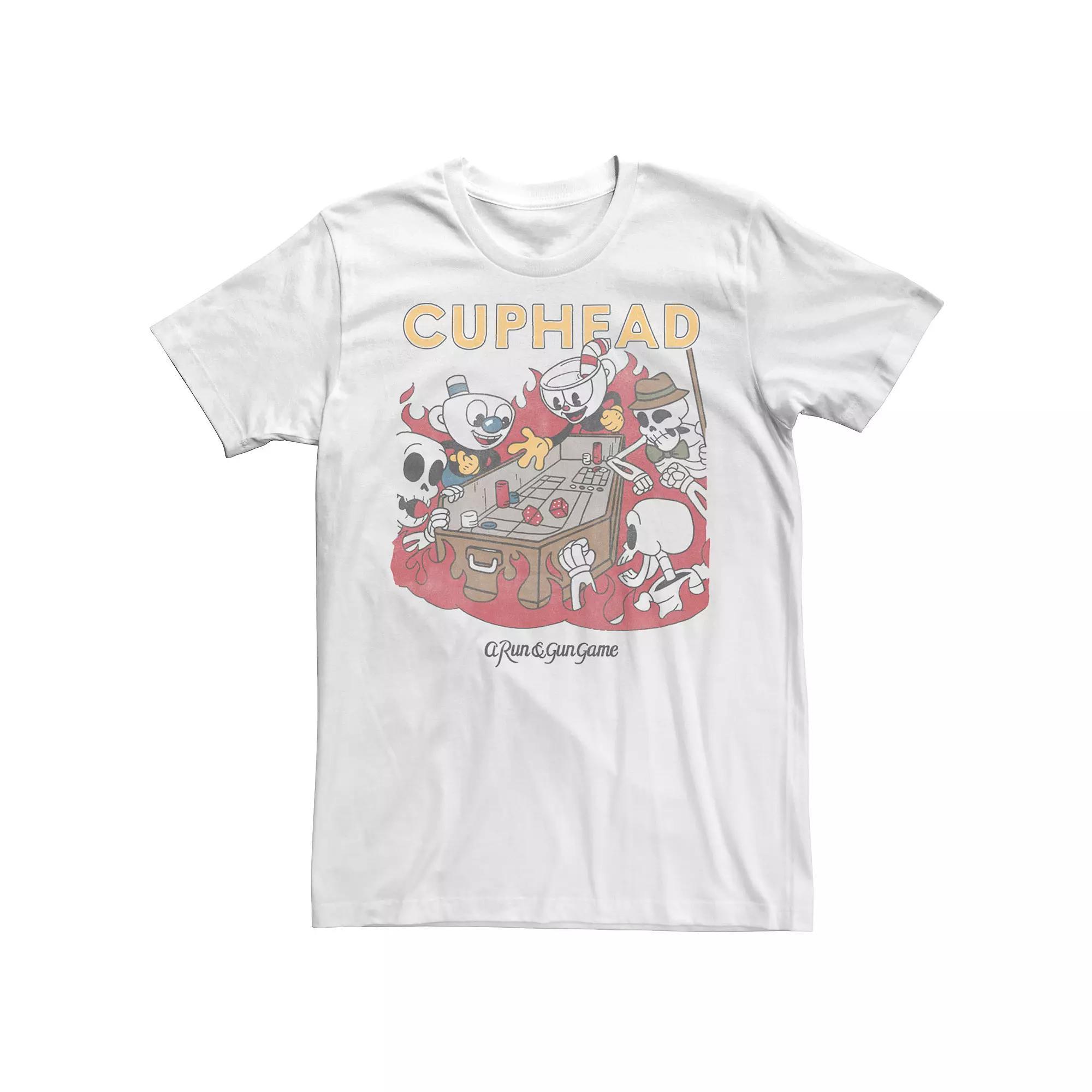 Men's Cuphead Casino Graphic Tee, Size: XL, White Product Image