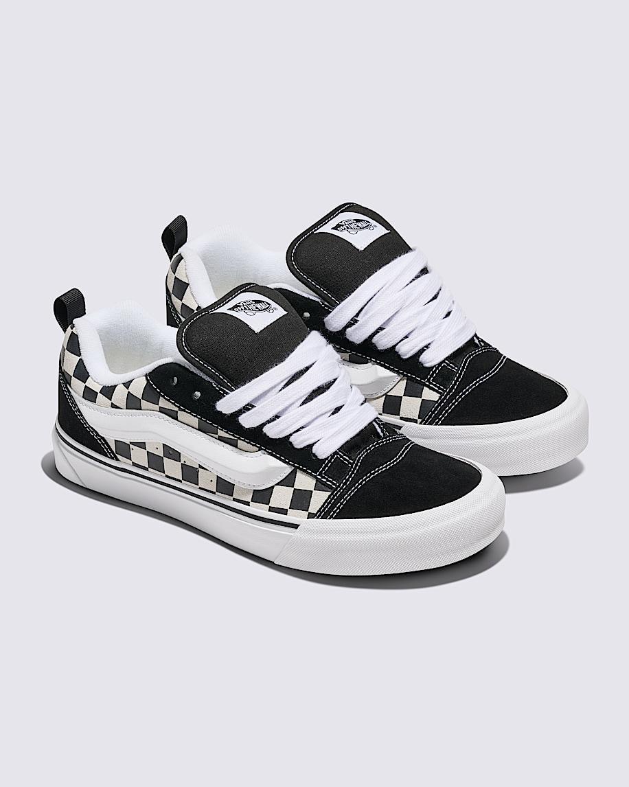 Knu Skool Checkerboard Shoe in Black / White| Vans US Product Image