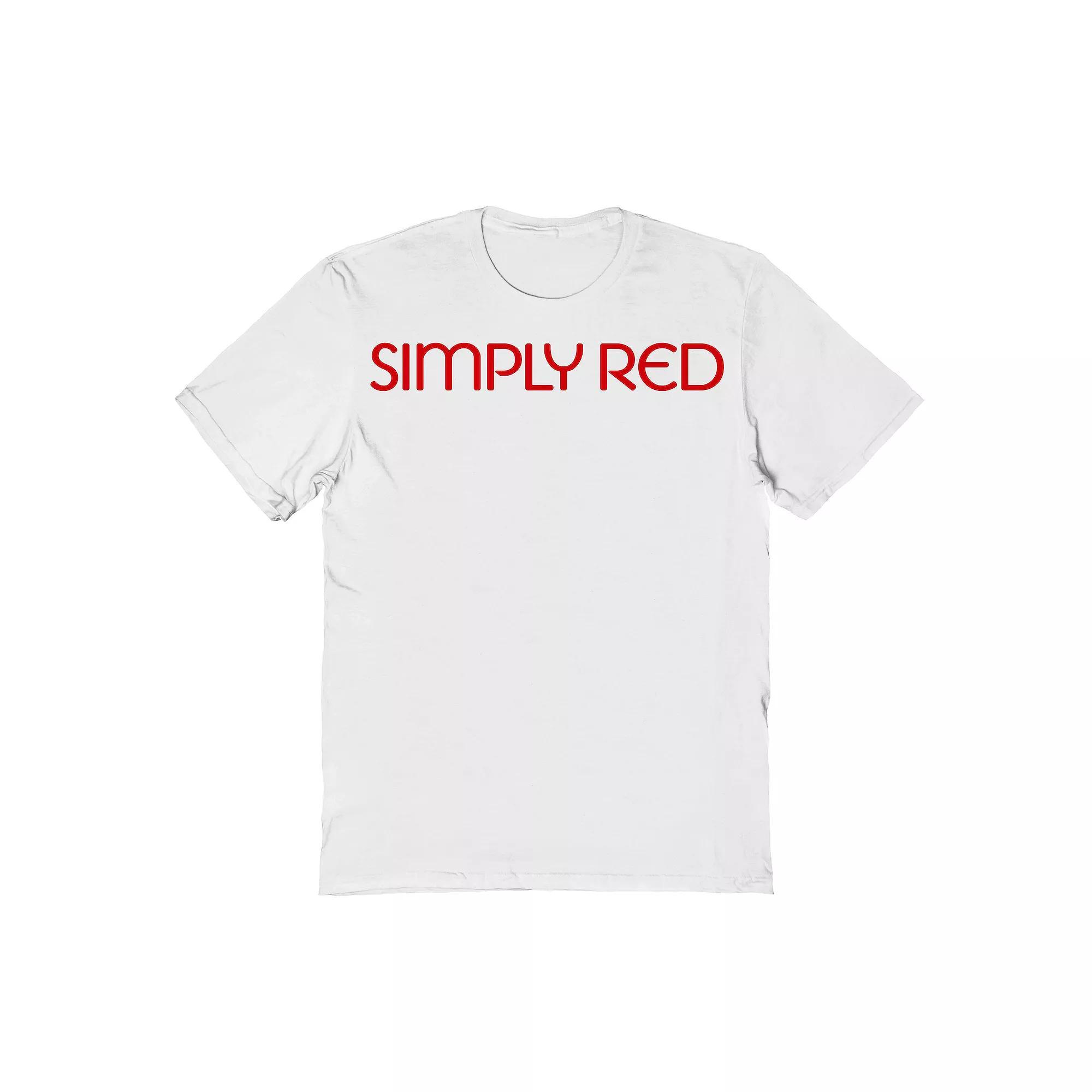 Mens Simply Red Logo Graphic Tee, Men's, Size: Large, White Product Image