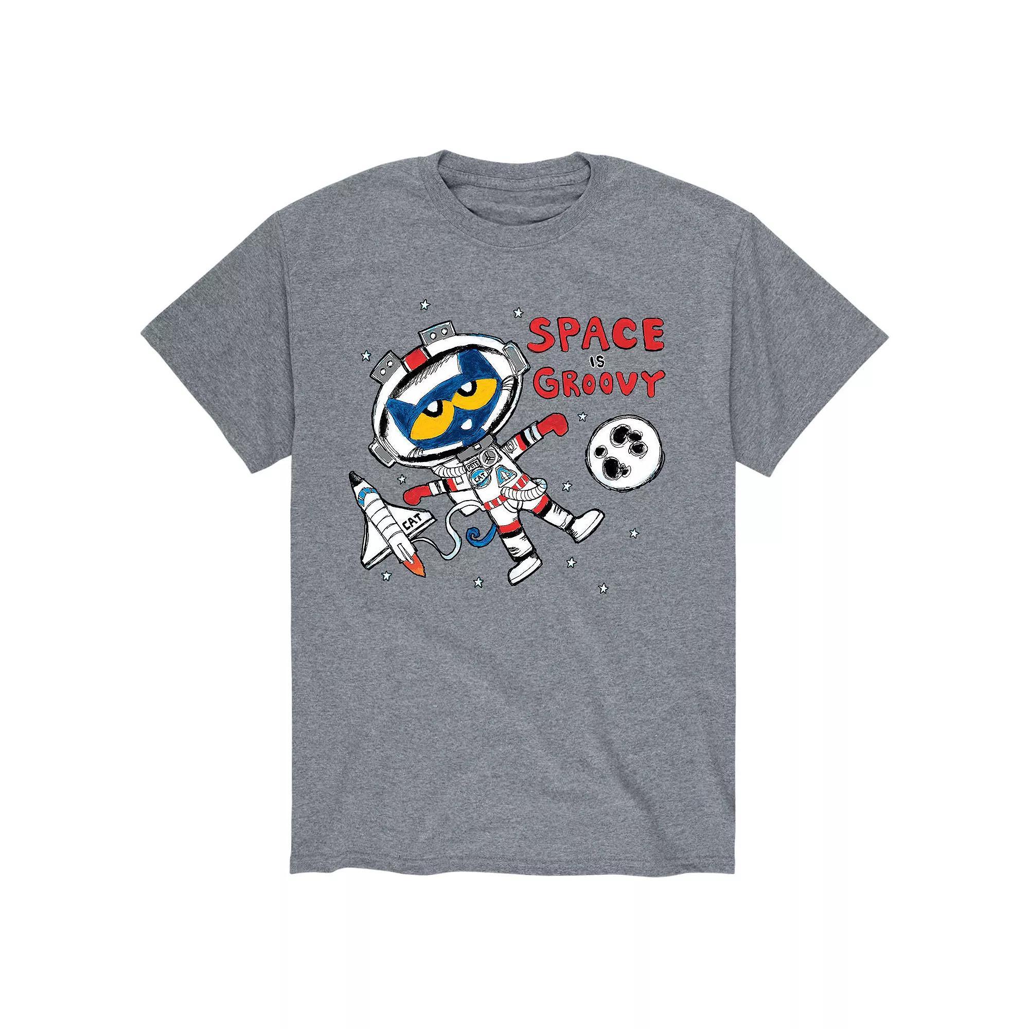 Men's Pete The Cat Space Is Groovy Tee, Size: XXL, Athletic Grey Product Image