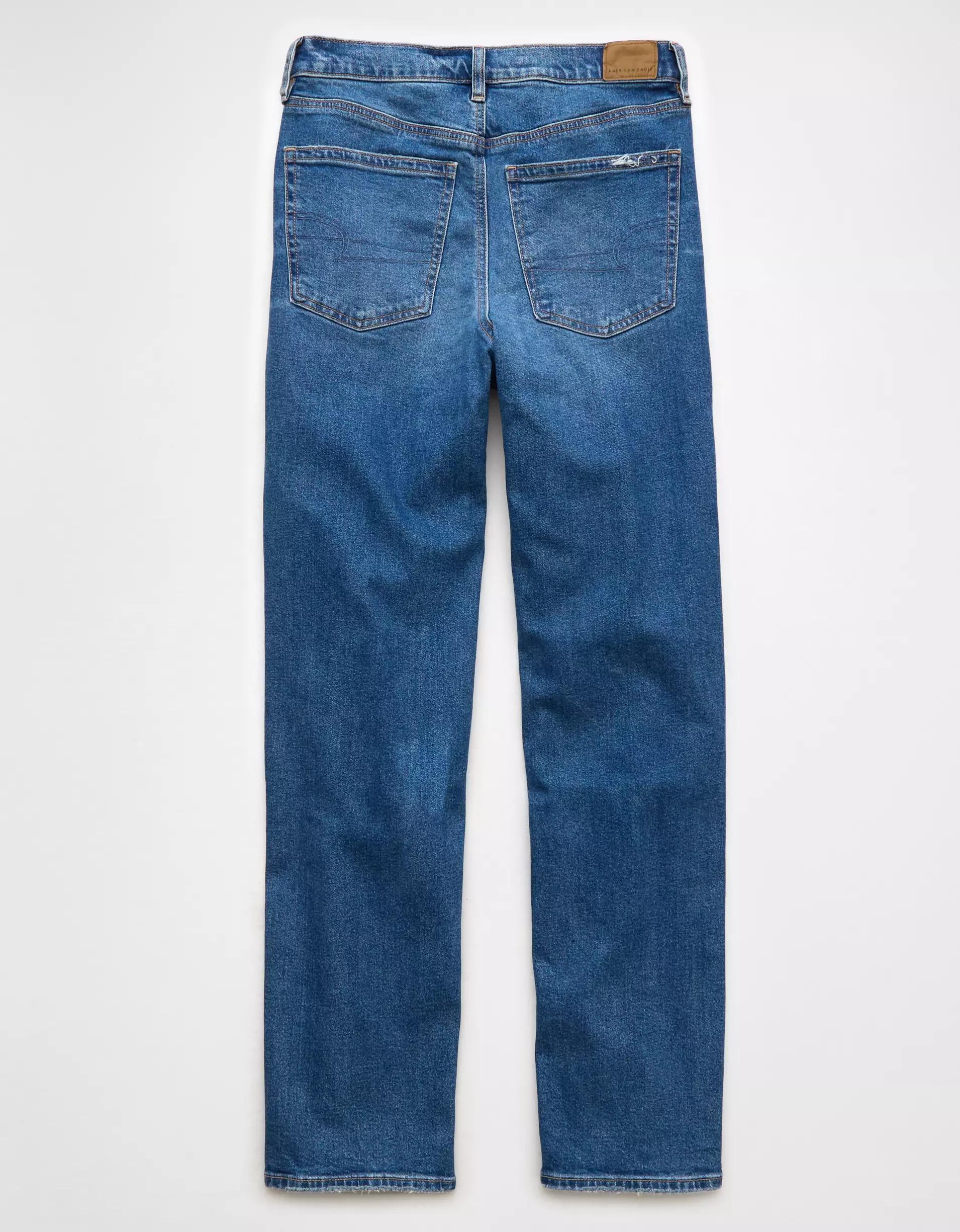 AE Strigid Super High-Waisted Baggy Straight Jean Product Image